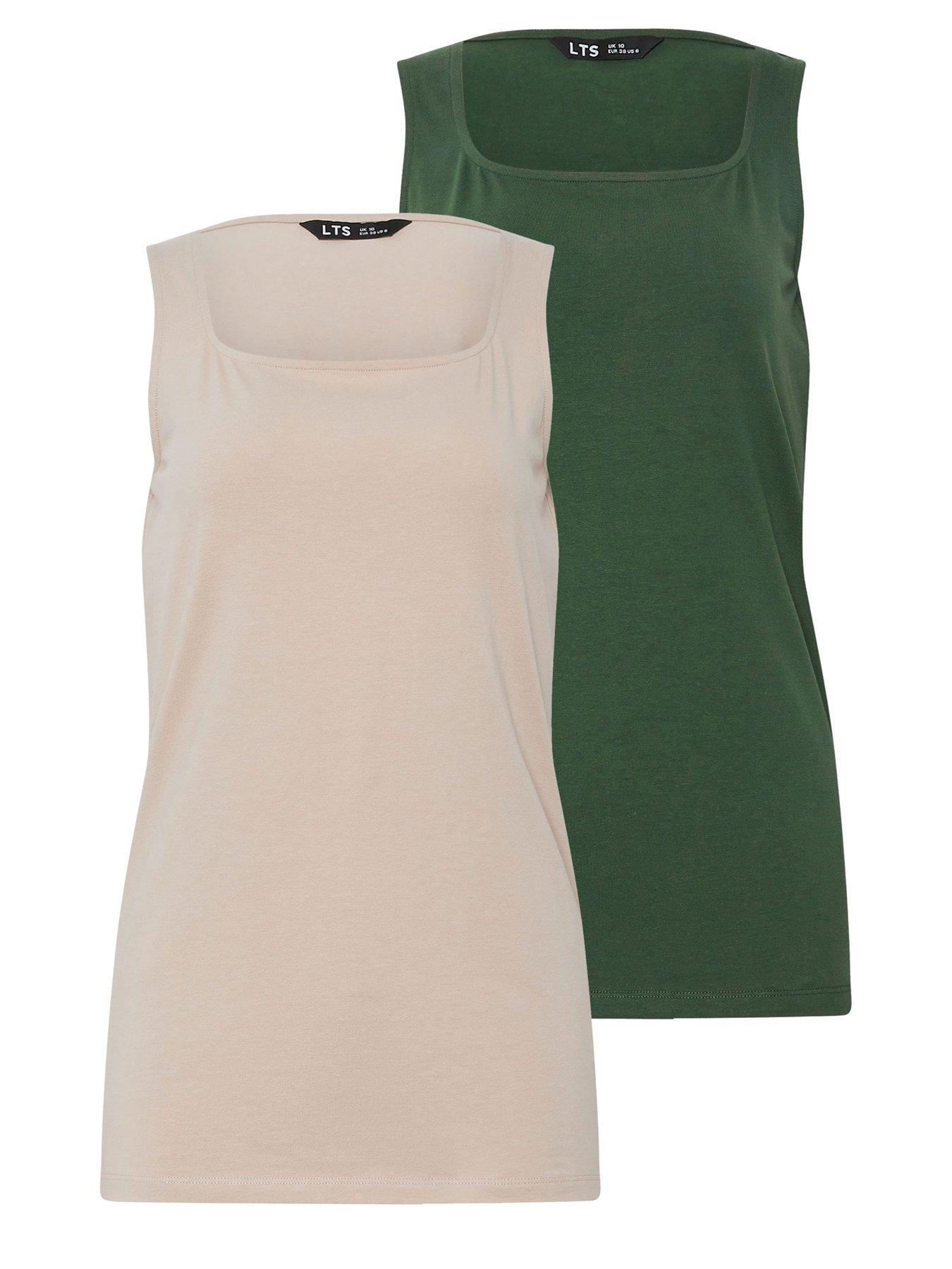 Image 5 of 5 of Long Tall Sally Tall 2 Pack Square Neck Vest