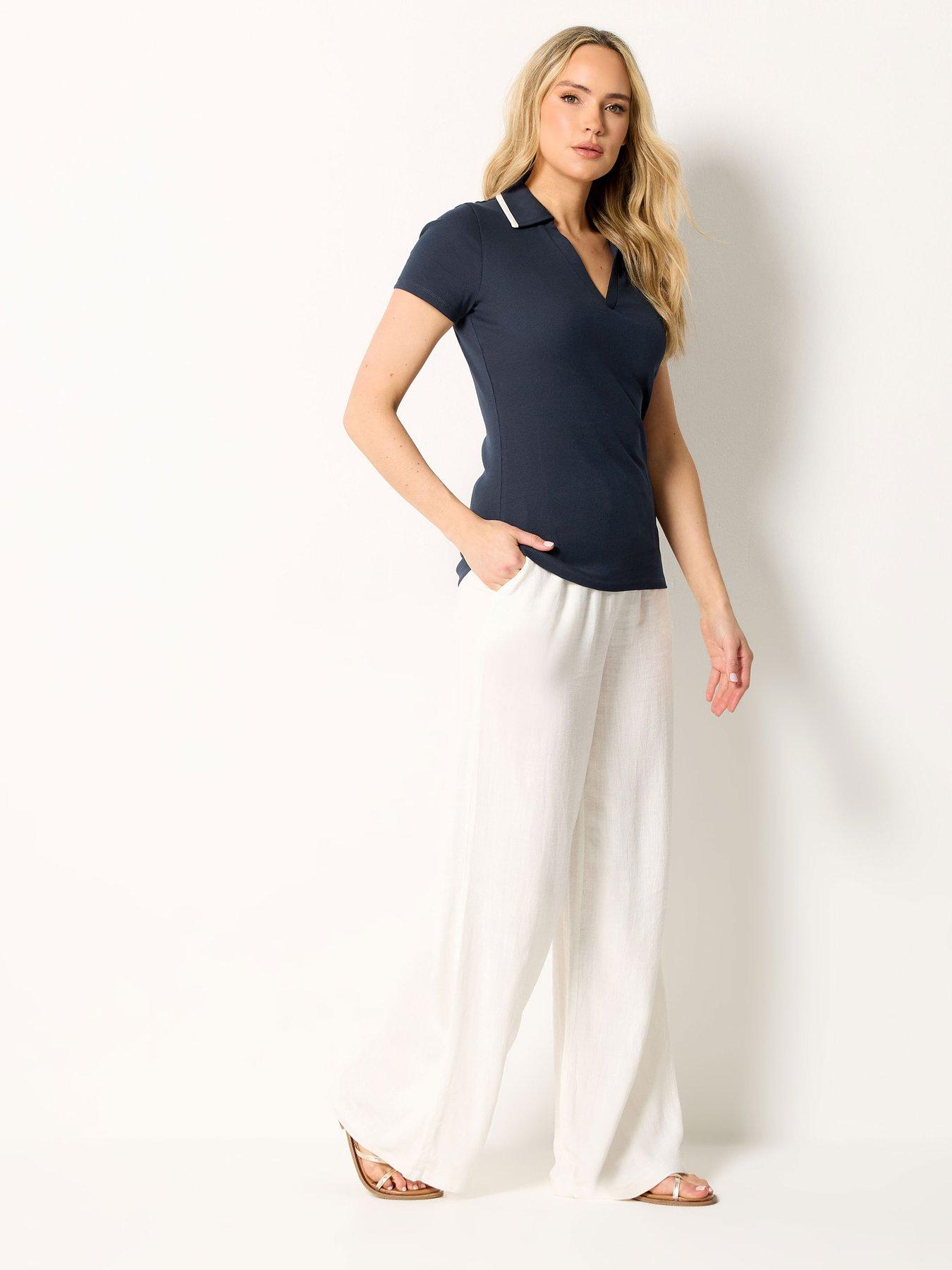 Image 3 of 5 of Long Tall Sally Tipped Collar Polo - Black