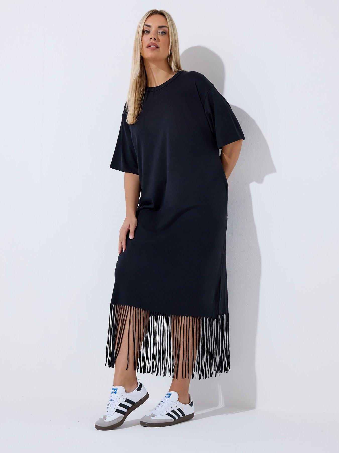 yours-curve-tassel-beach-dress-blackfront