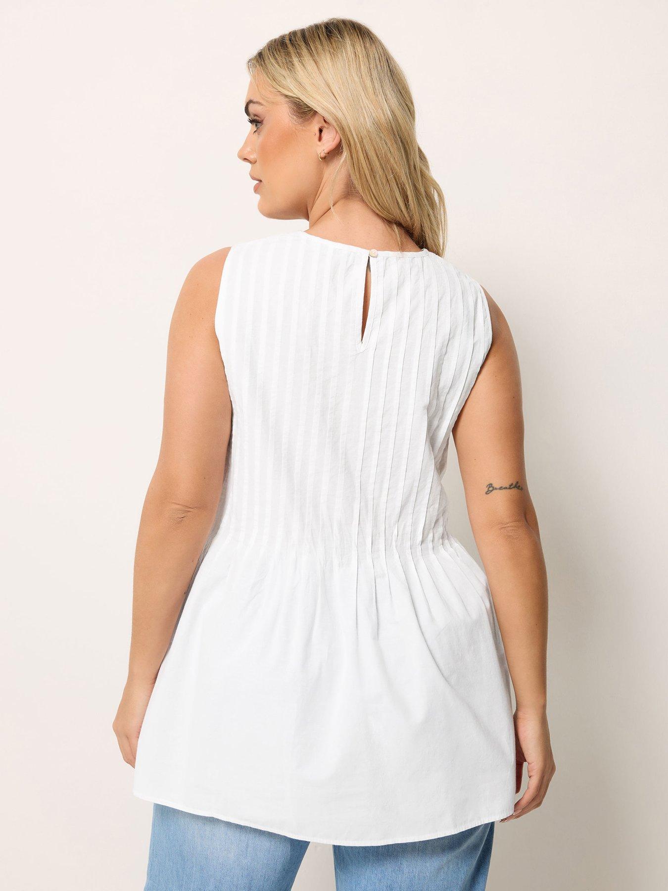 Image 2 of 5 of Yours Curve Pleated Peplum Top