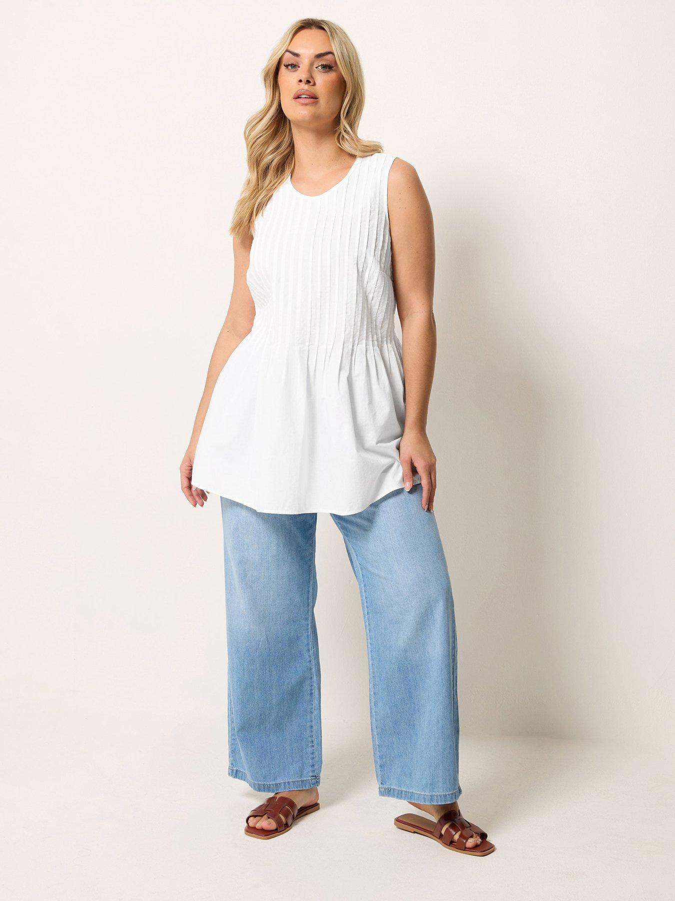 Image 3 of 5 of Yours Curve Pleated Peplum Top