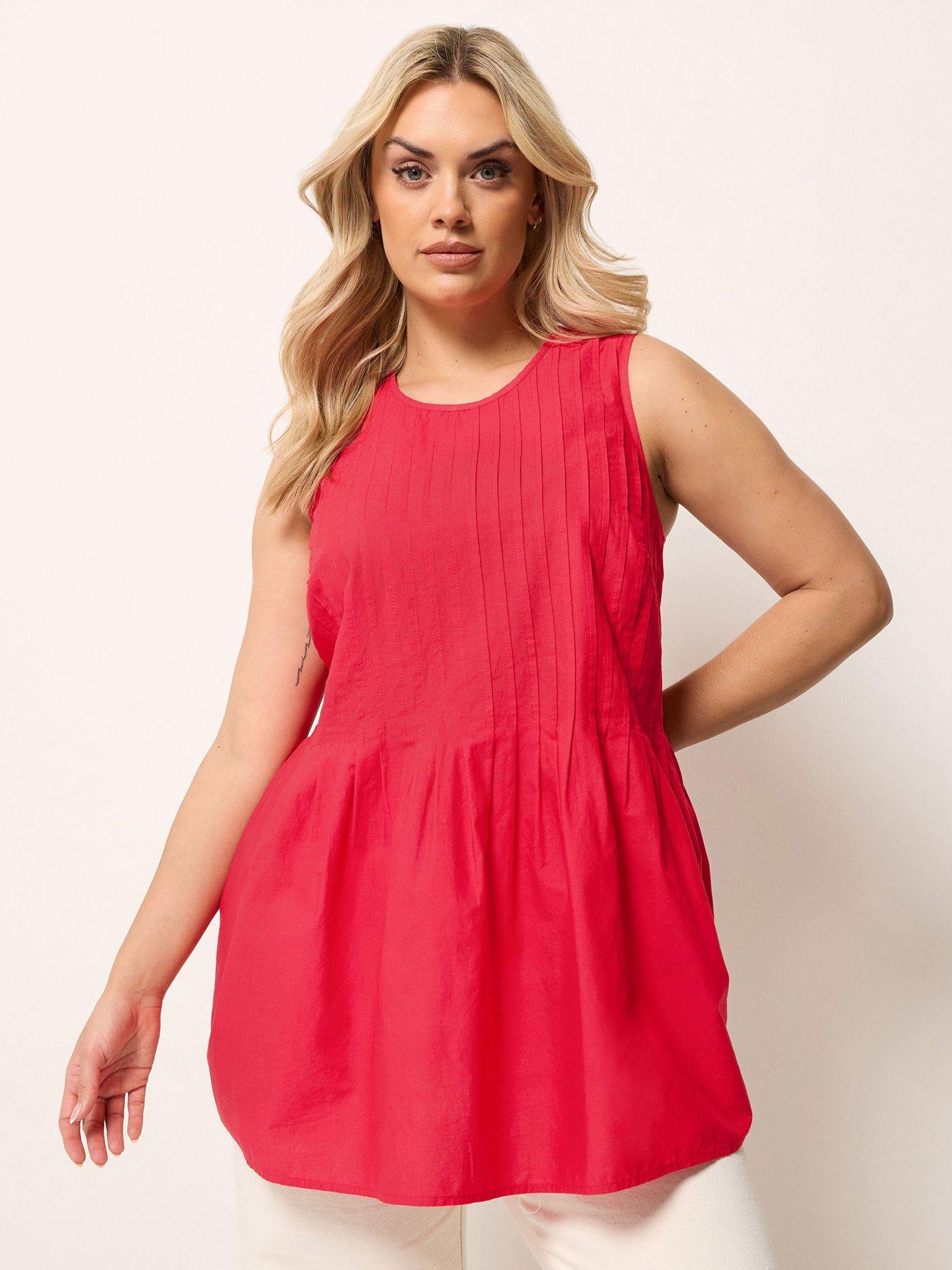 Yours Curve Pleated Peplum Top