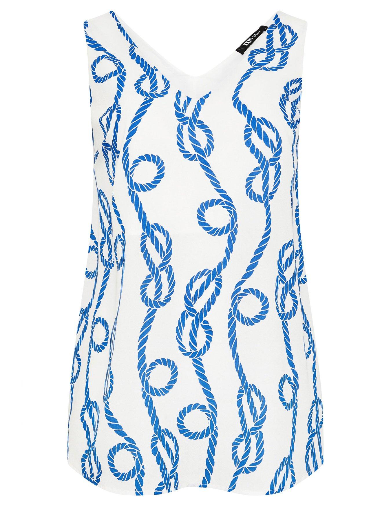 Image 5 of 5 of Yours Curve Swiss Moss Cami Top - White