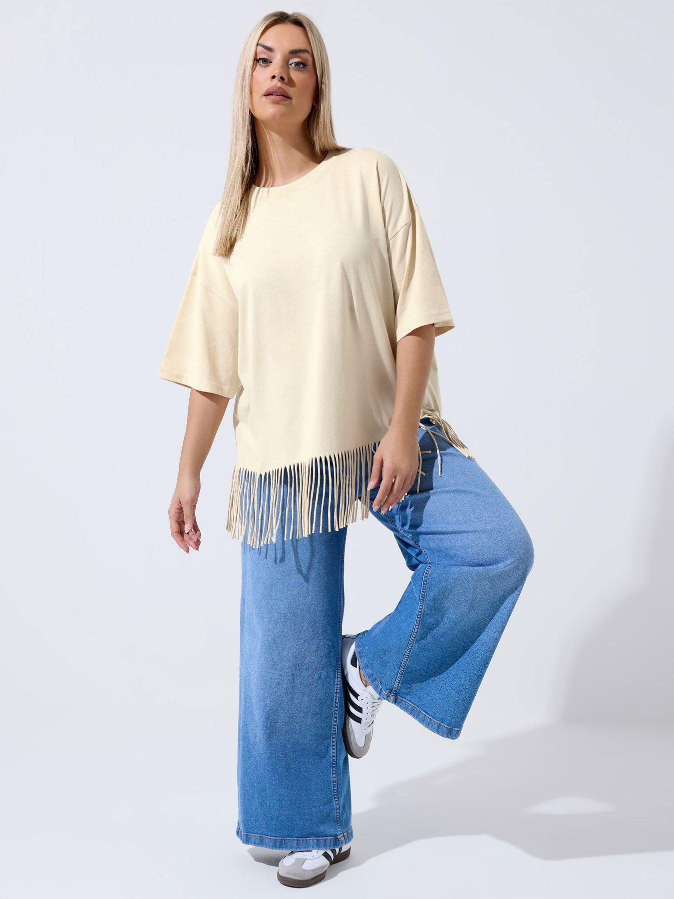 Image 3 of 5 of Yours Curve Tassel Beach Top