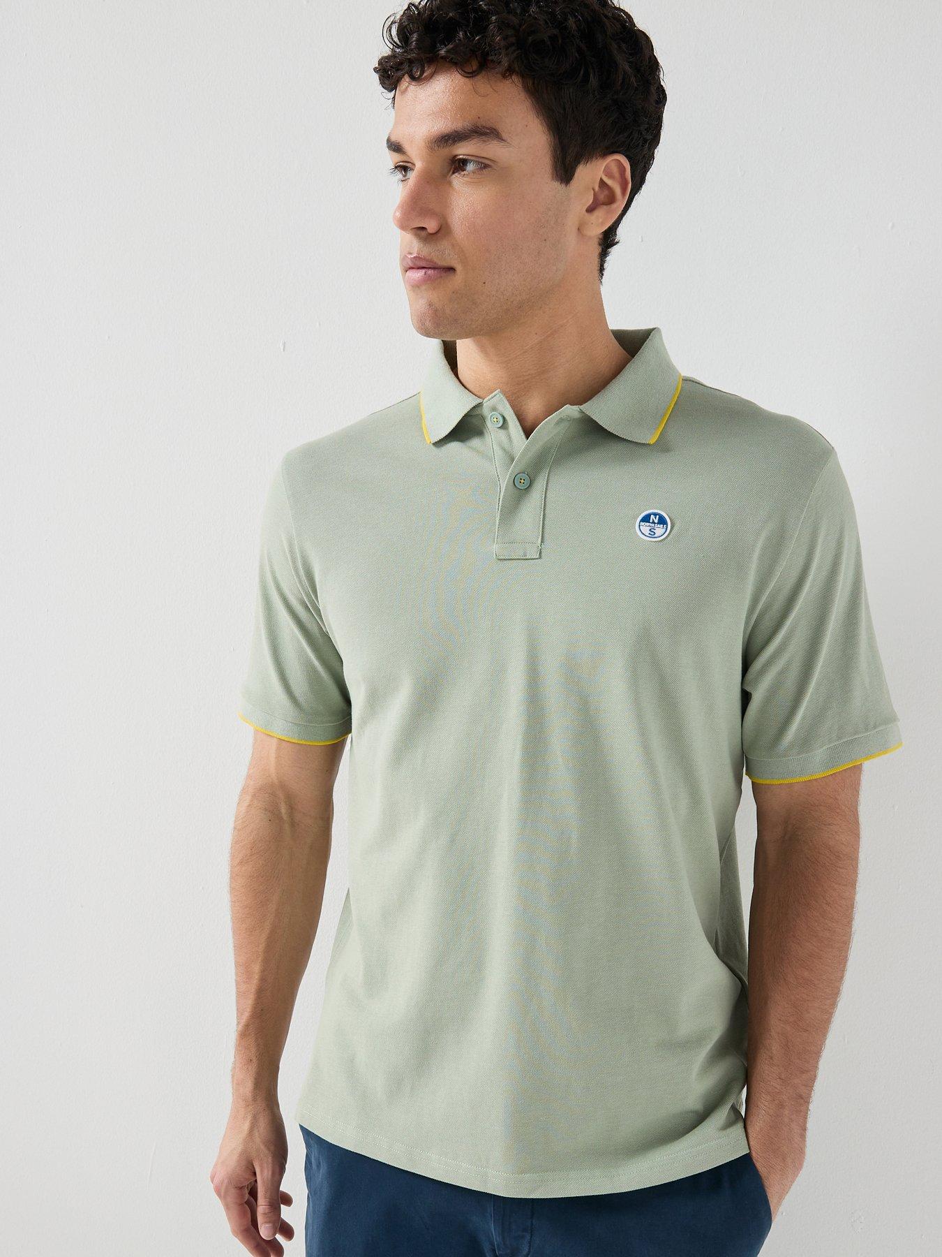 North Sails Tipped Collar Short Sleeve Polo Shirt - Green