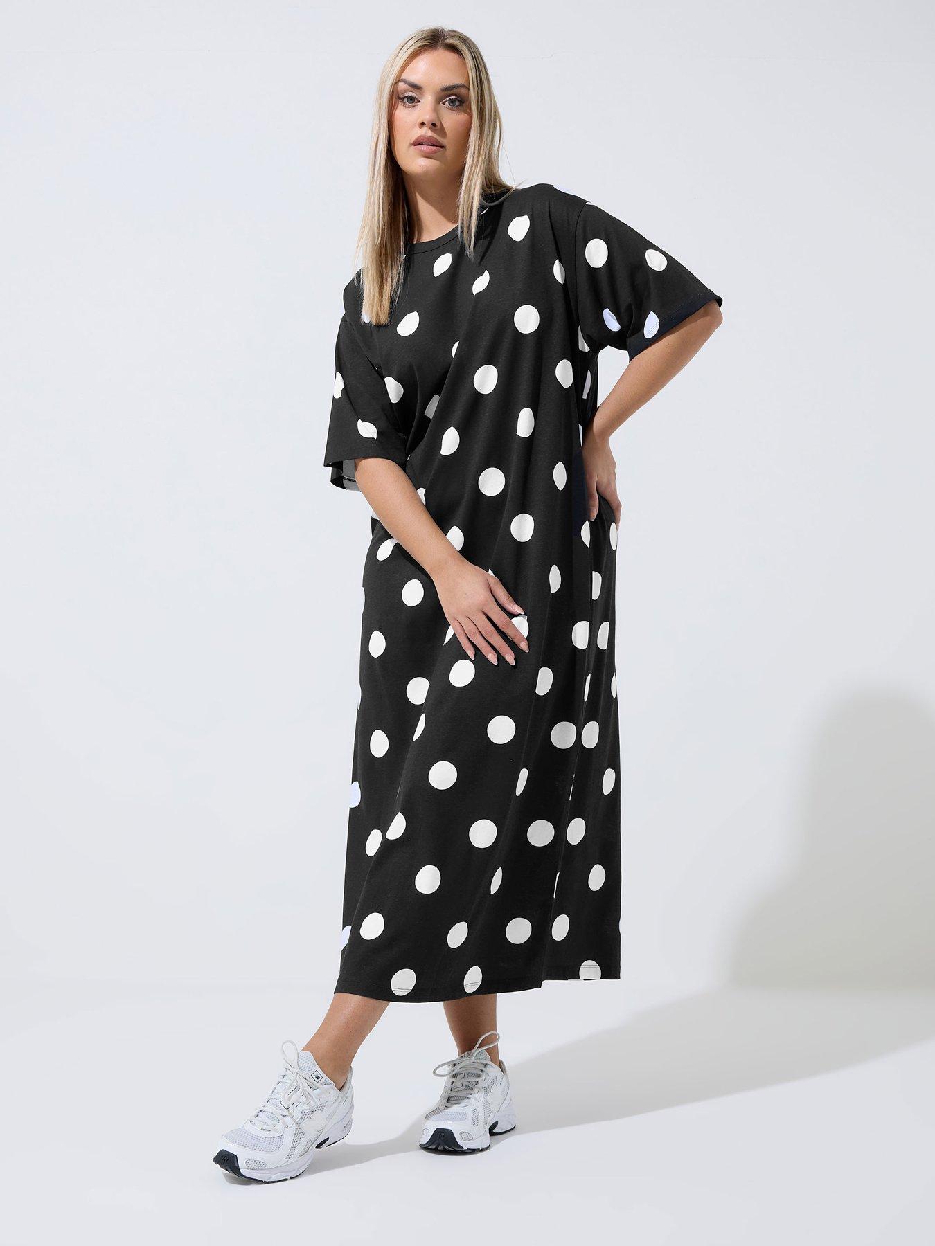 Yours Curve Polka Dot Maxi Dress