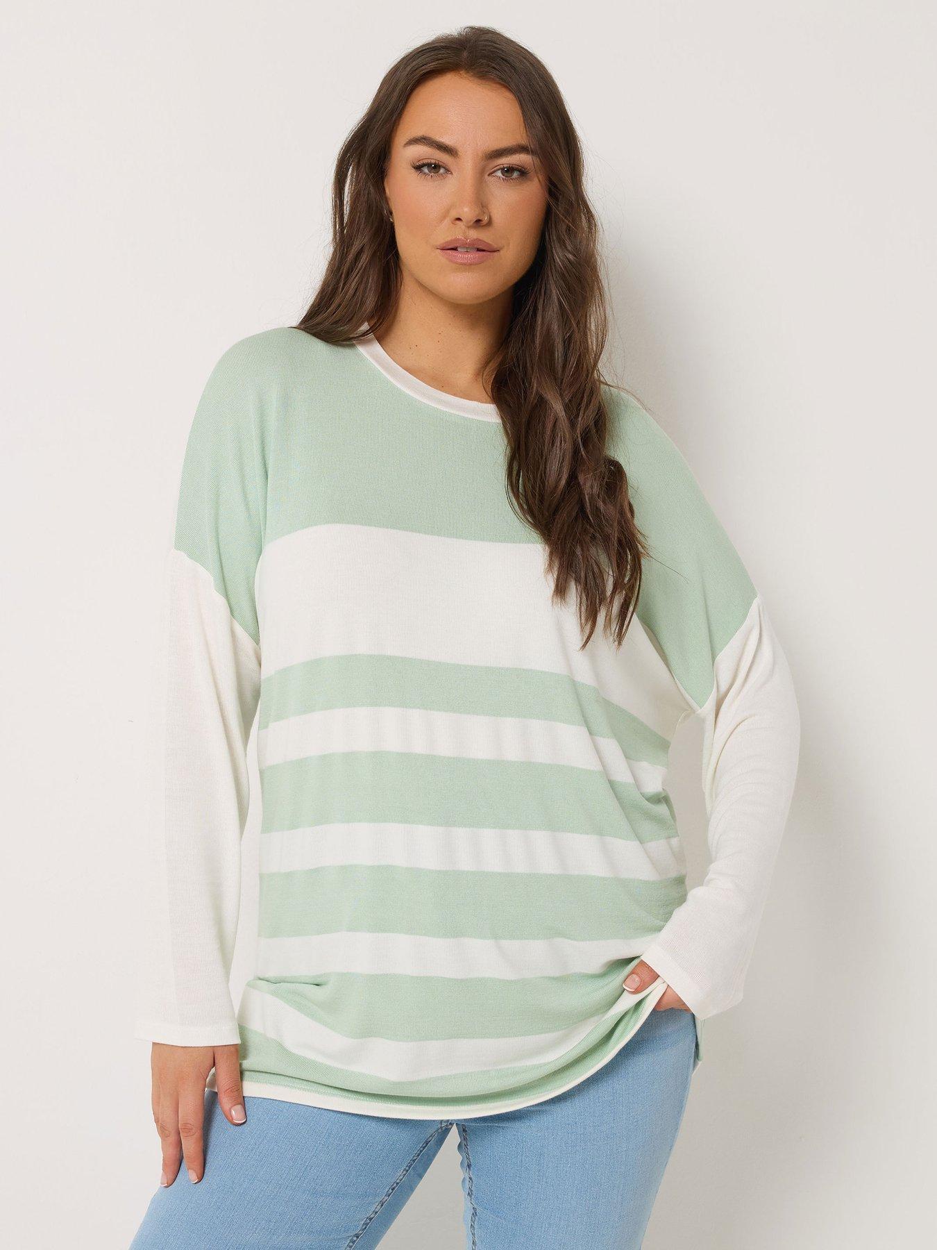 Image 1 of 5 of Yours Curve Bold Stripe Top