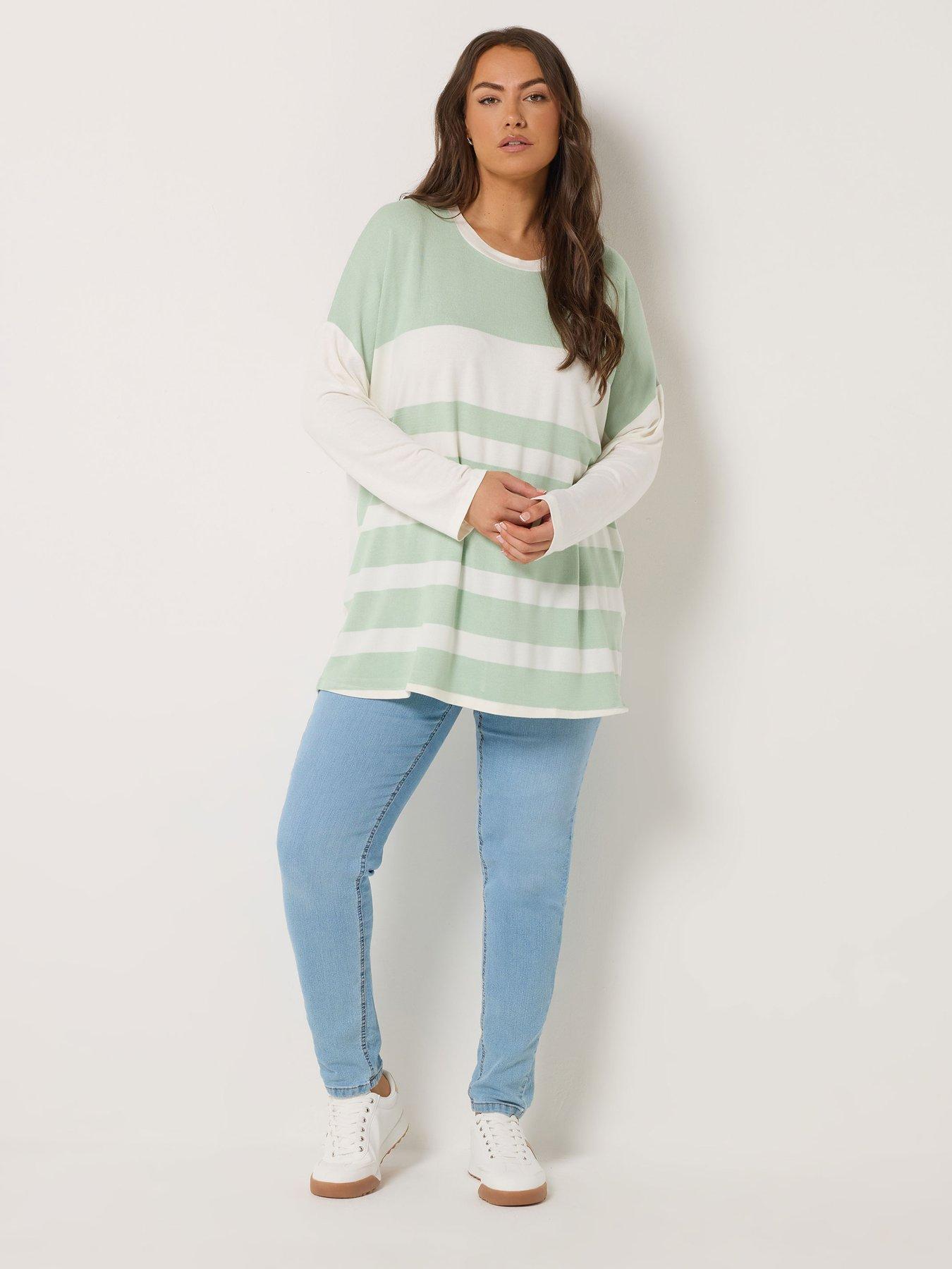 Image 3 of 5 of Yours Curve Bold Stripe Top