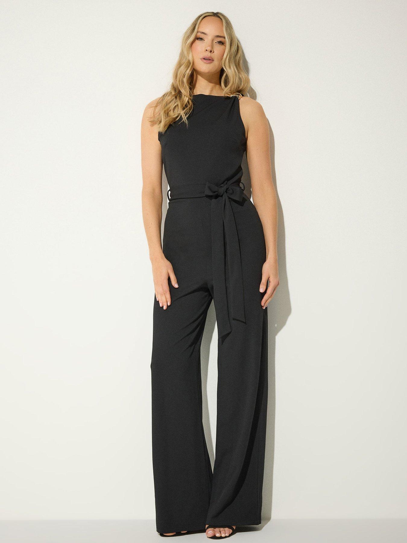 Long Tall Sally Trim Detail Jumpsuit - Black