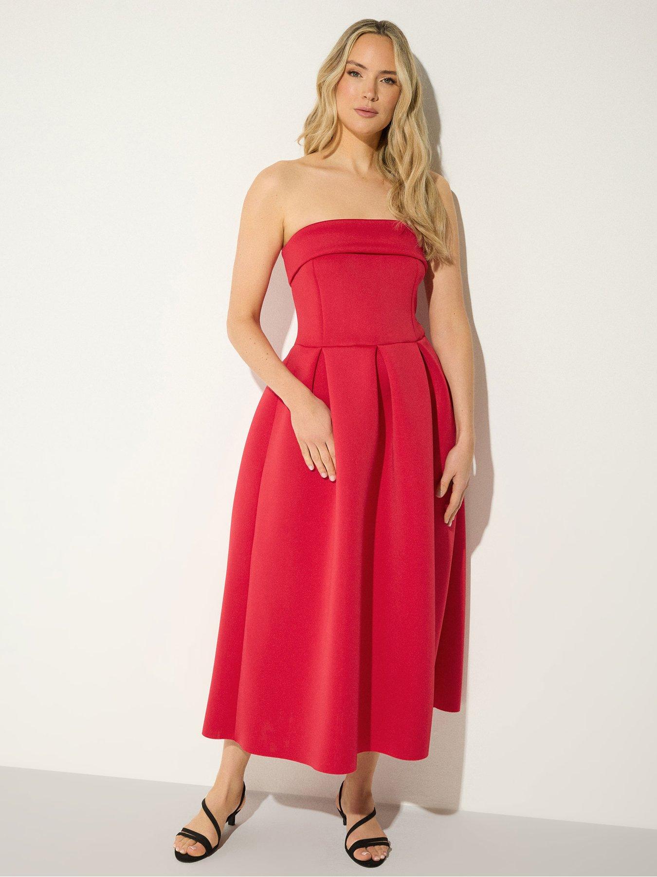 Long Tall Sally Tall Pleat Bardot Dress