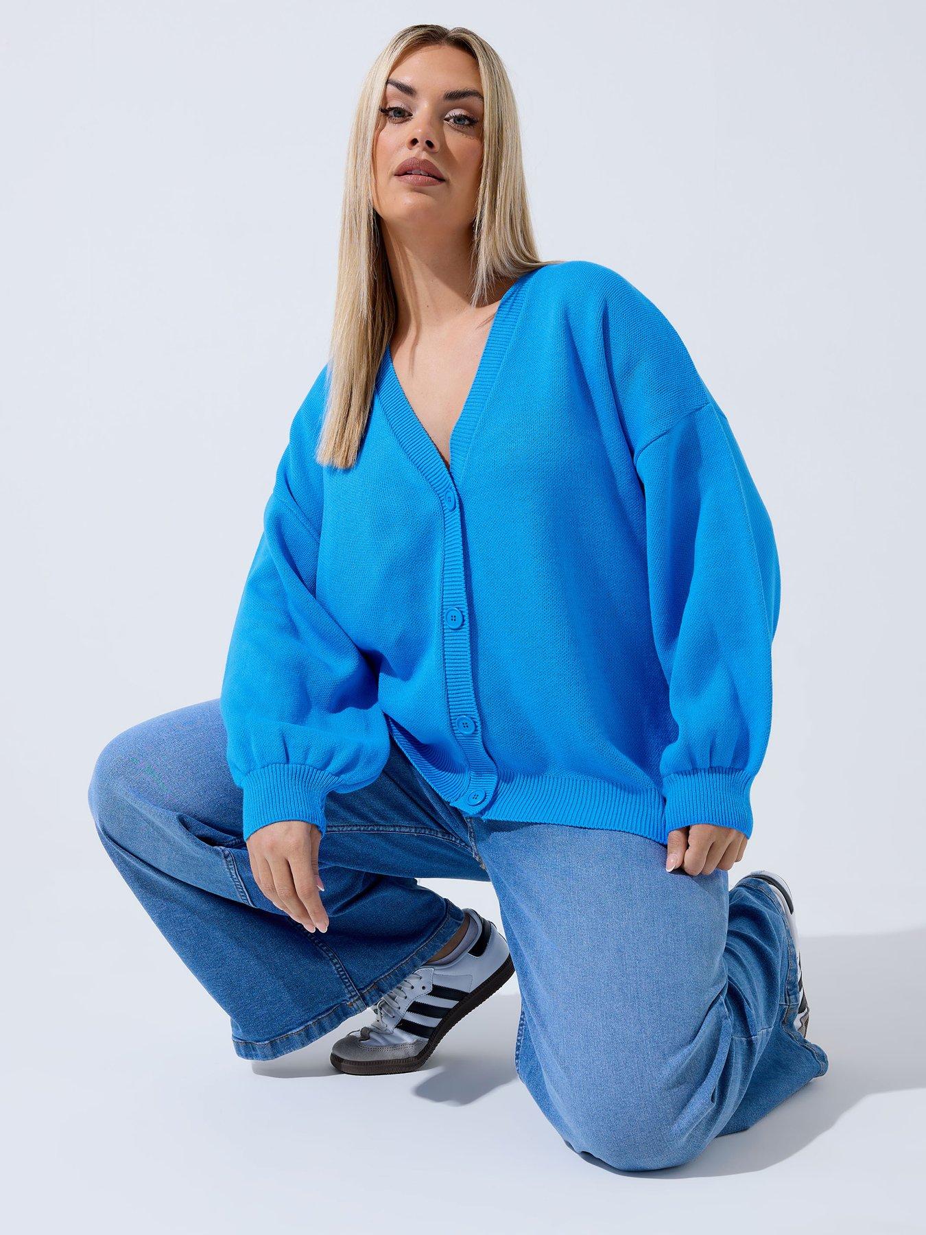 Image 1 of 4 of Yours Curve Balloon Sleeve Cardigan