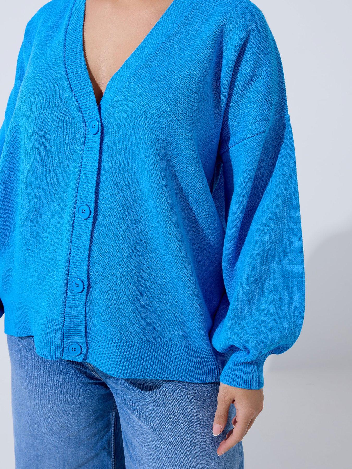 Image 4 of 4 of Yours Curve Balloon Sleeve Cardigan
