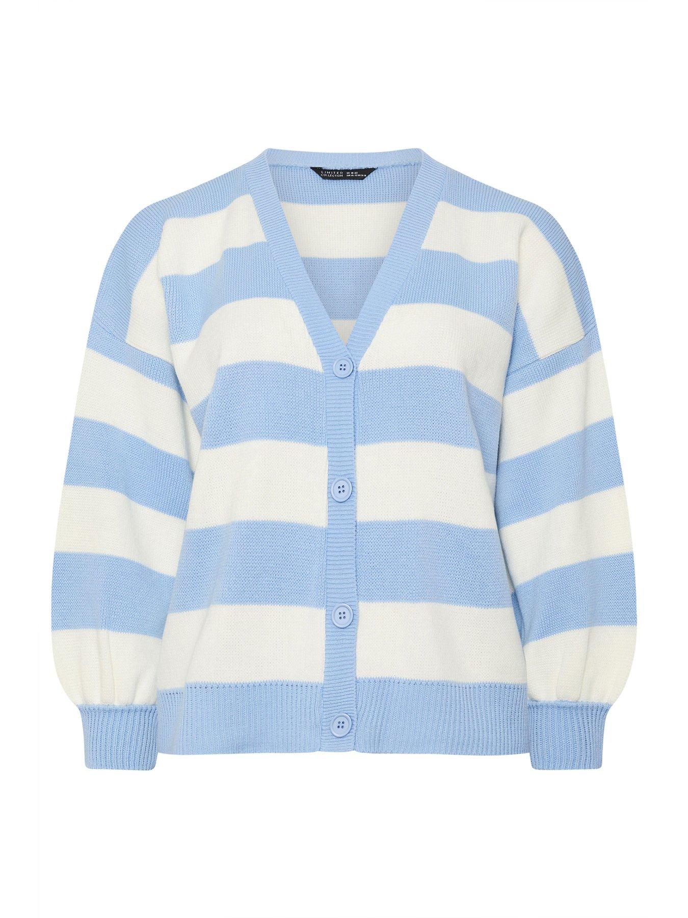 Image 5 of 5 of Yours Curve Stripe Balloon Cardigan