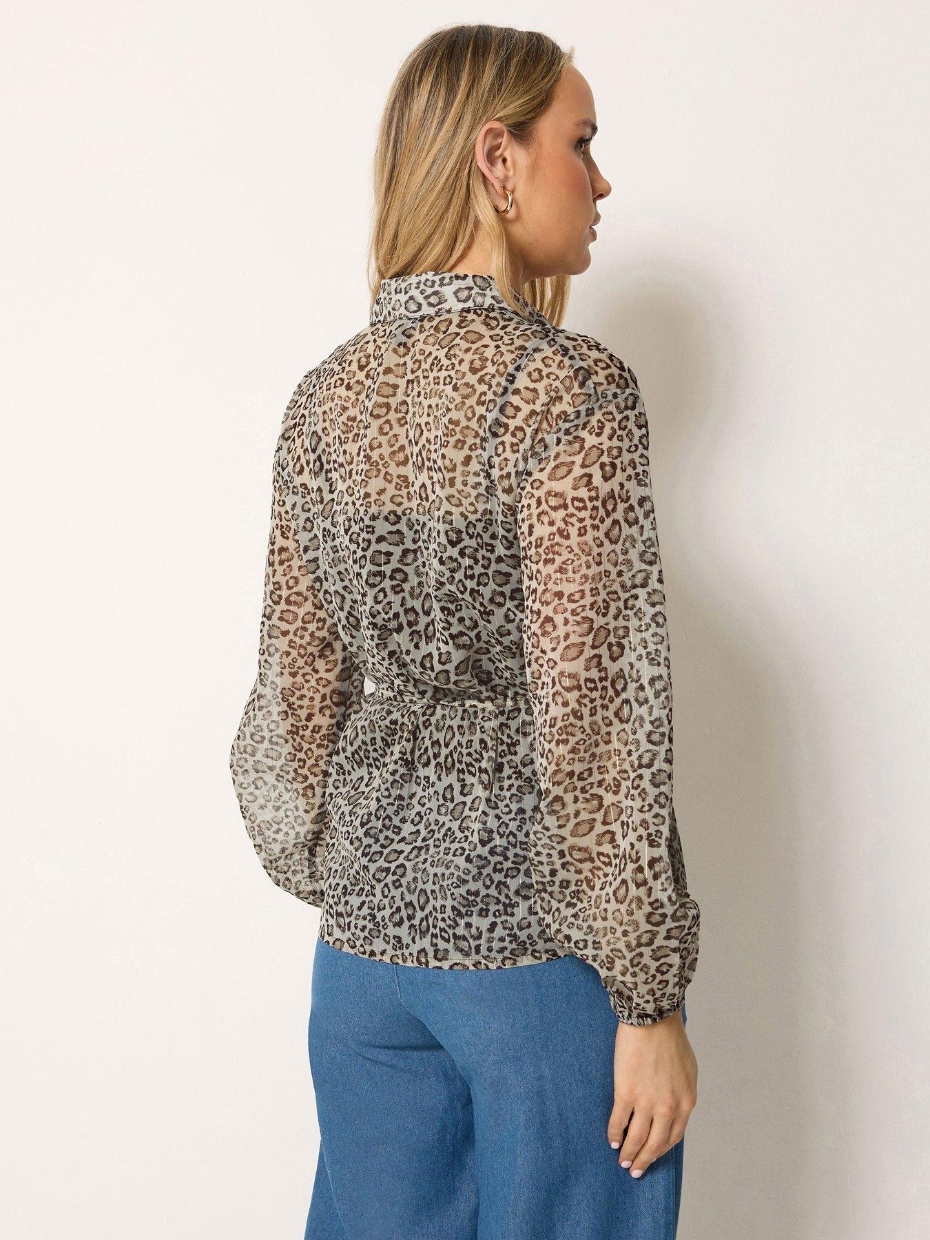 Image 2 of 4 of Long Tall Sally Tall Animal Chiffon Shirt