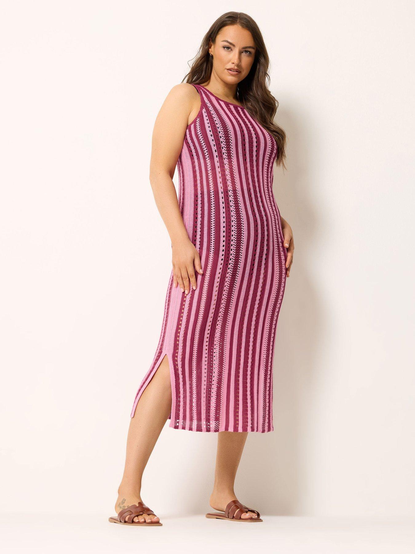 Yours Curve Striped Maxi Dress