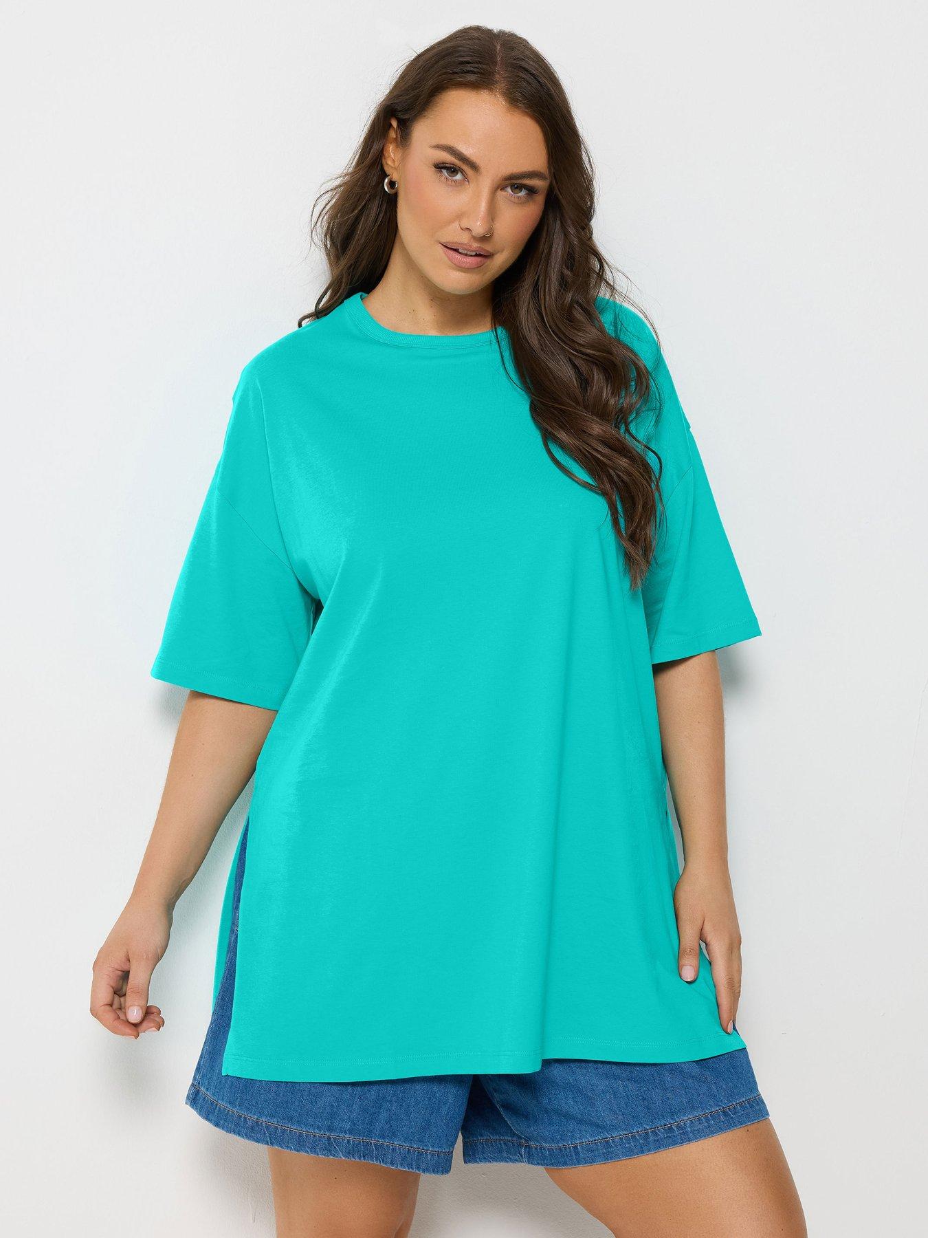 Yours Curve Relaxed Side Split Longline T-shirt