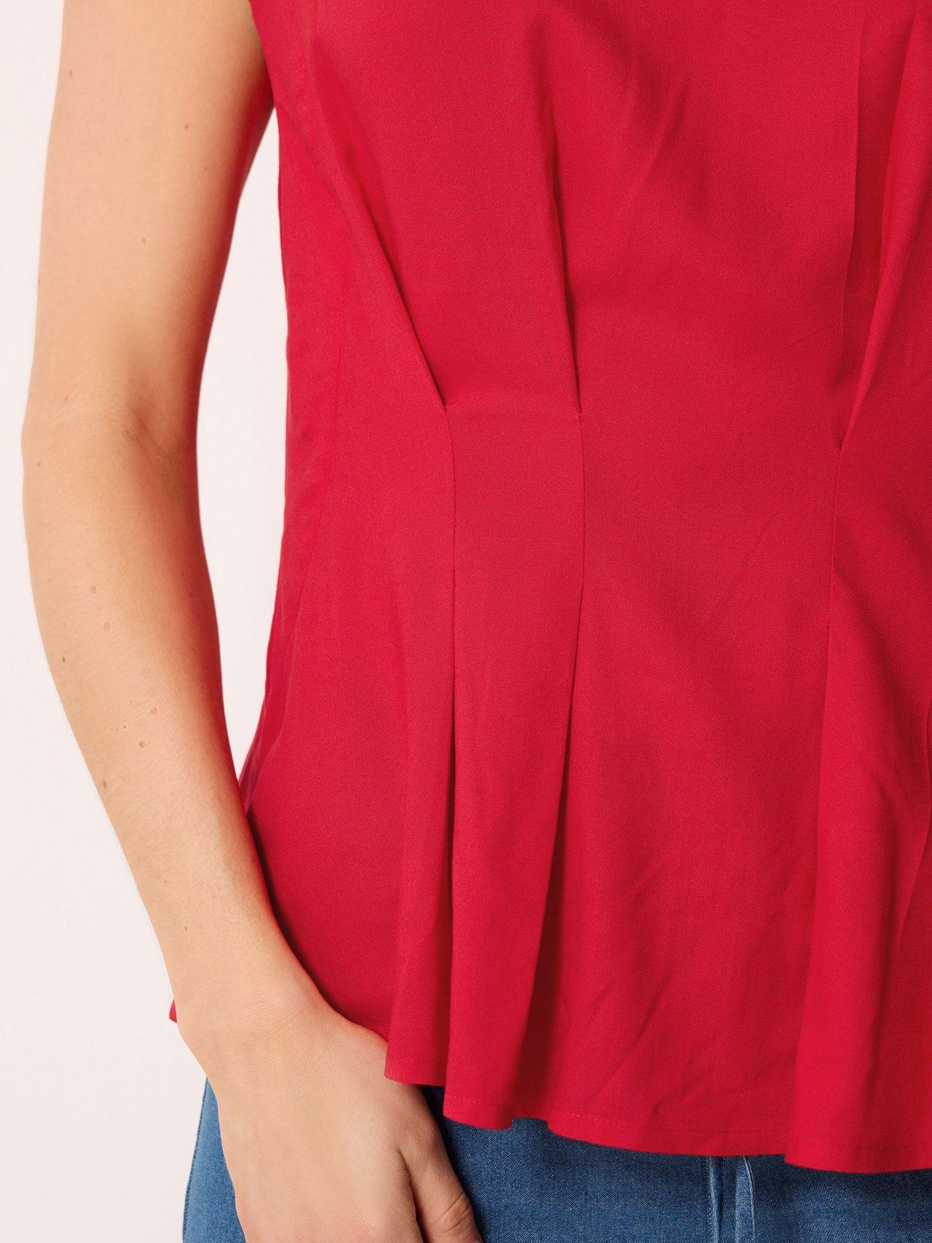 Image 4 of 4 of Long Tall Sally Tall Grown On Sleeve Pleated Top