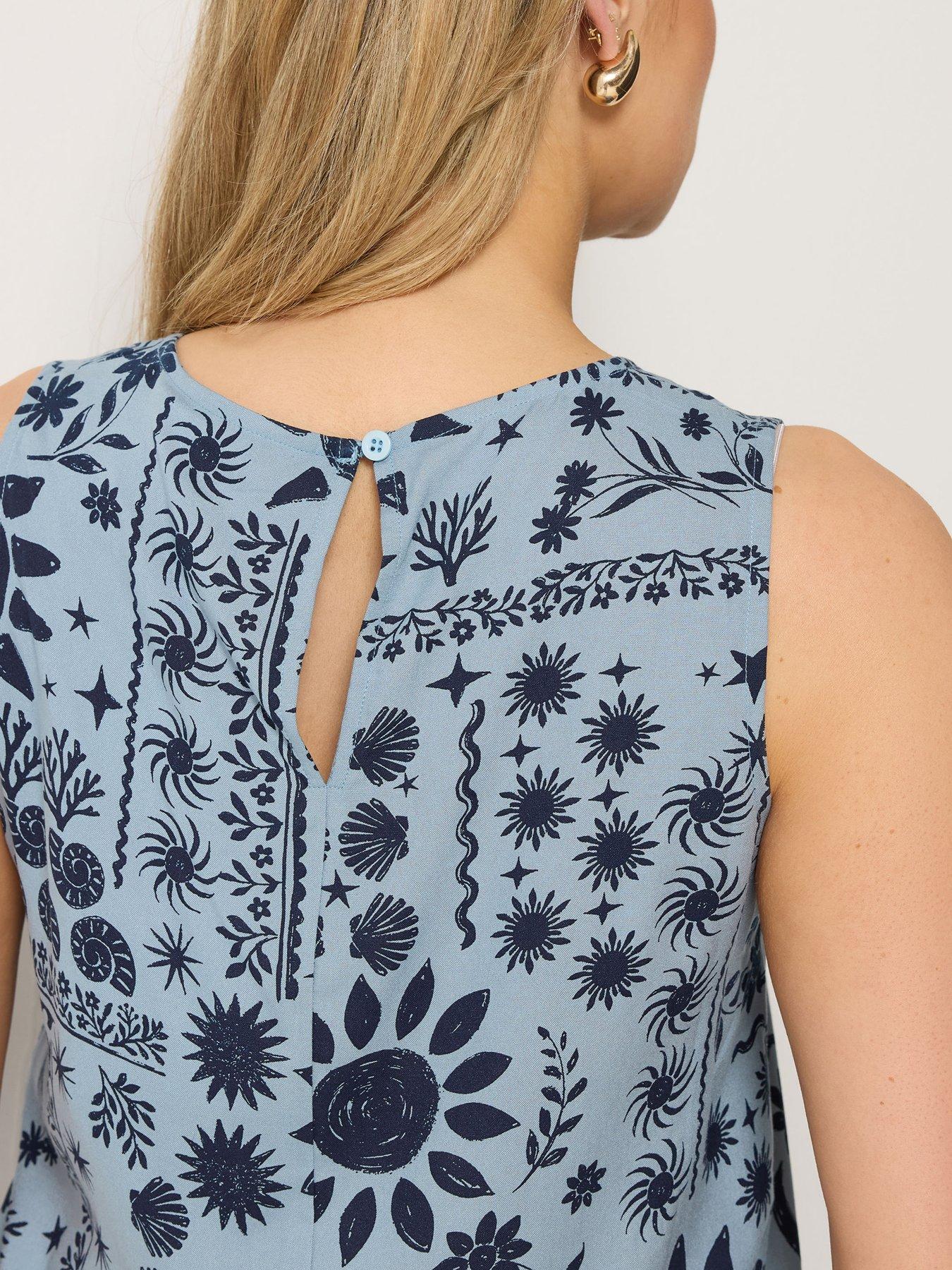 Image 2 of 3 of Long Tall Sally Tall Coastal Print Sleeveless Top