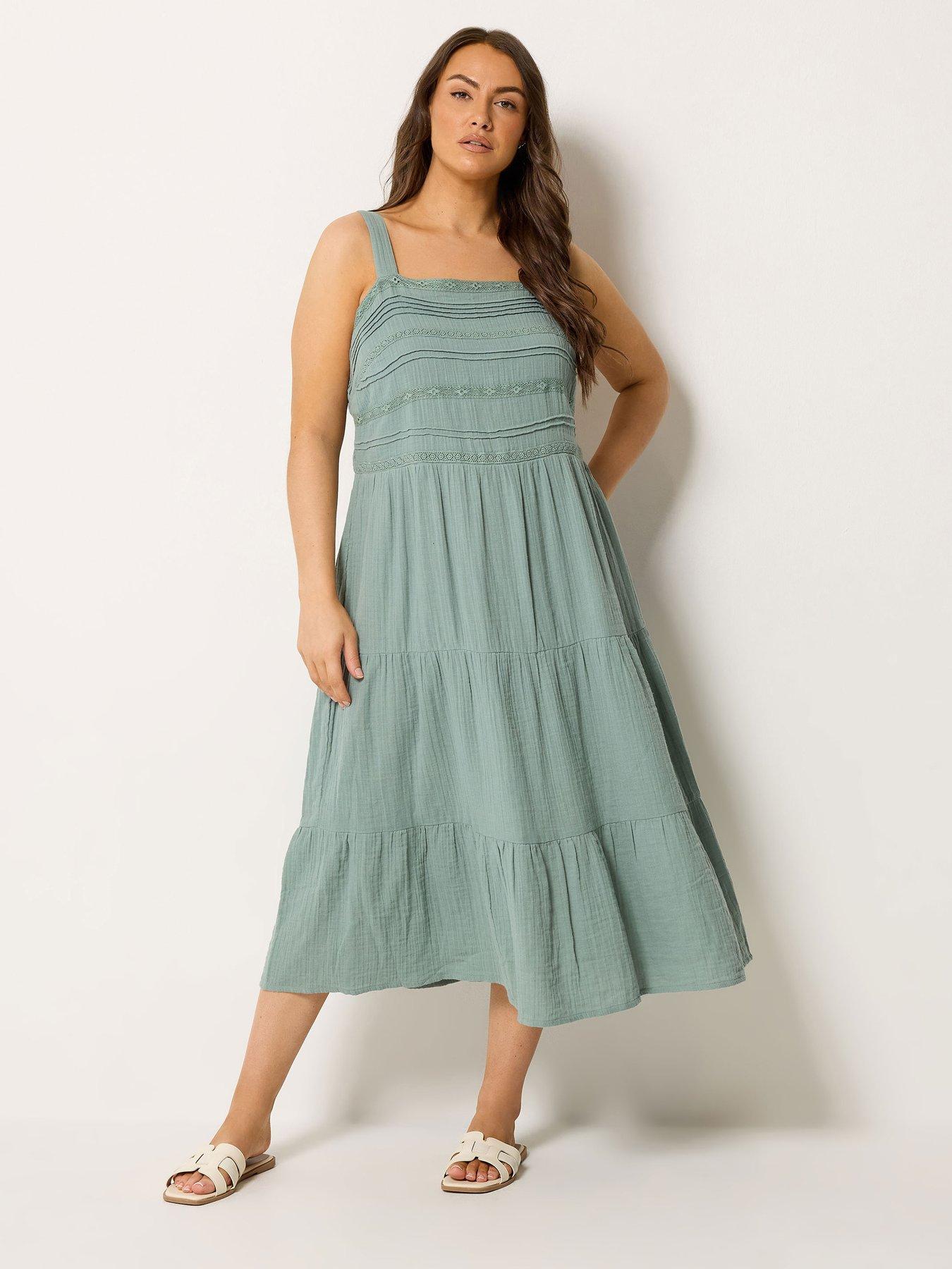 Yours Curve Cheesecloth Tie Dress