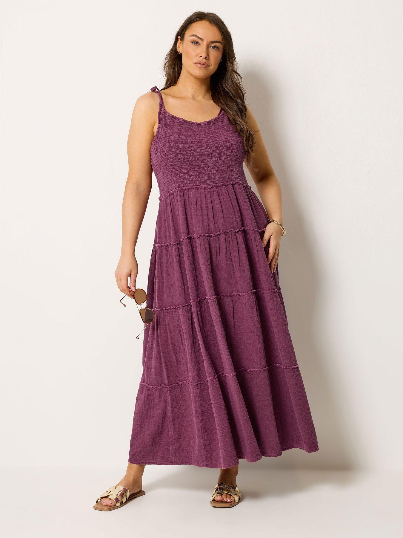 Yours Curve Cheesecloth Tie Dress