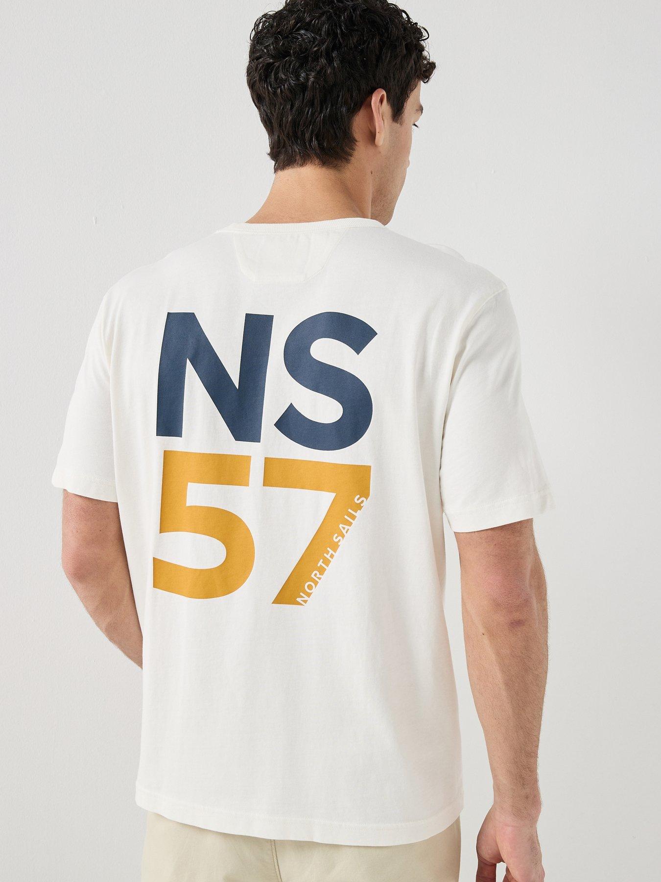 North Sails Linear Back Graphic Logo T-Shirt - Off White