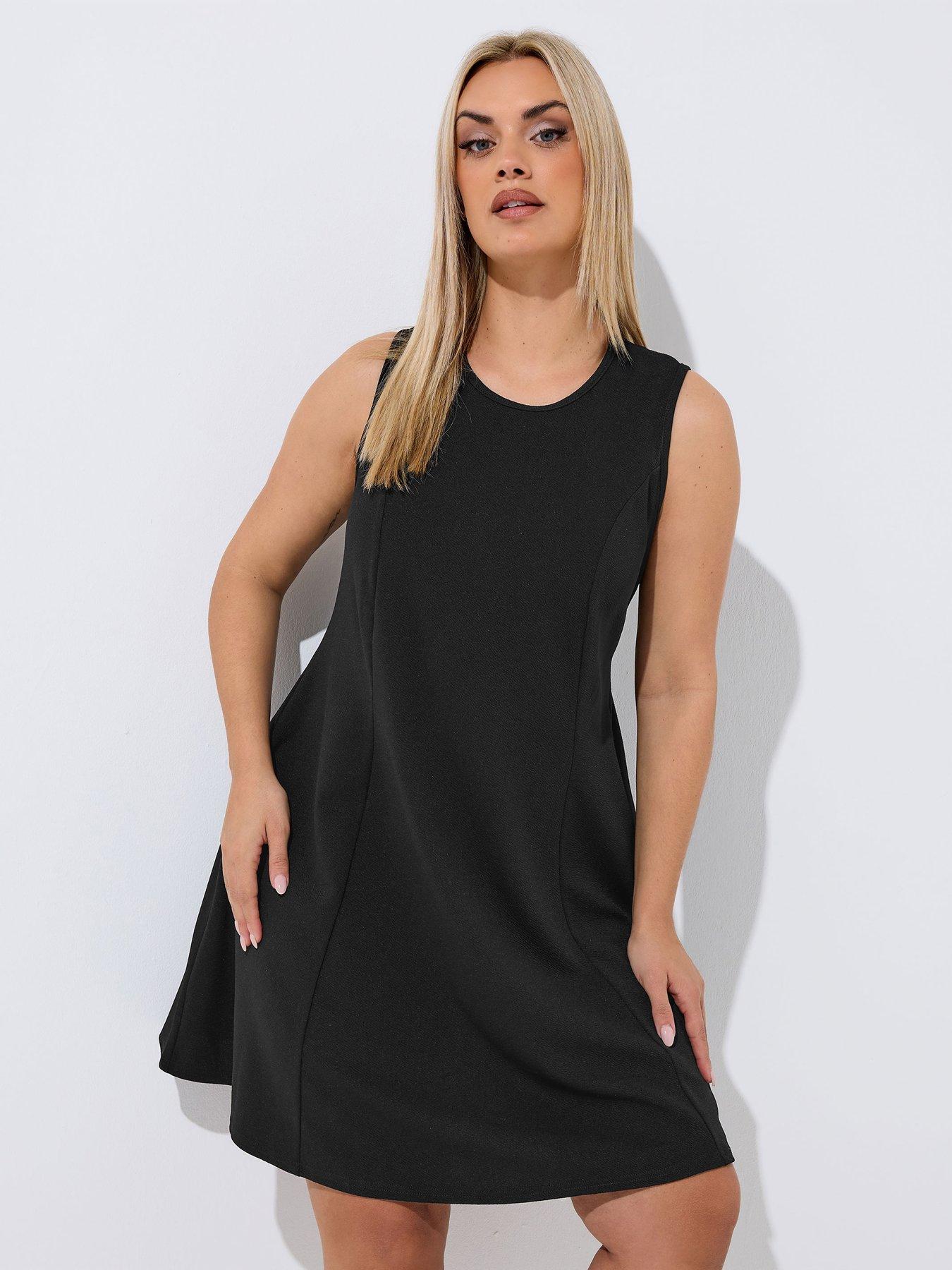 Yours Curve Seam Detail Formal Dress - Black