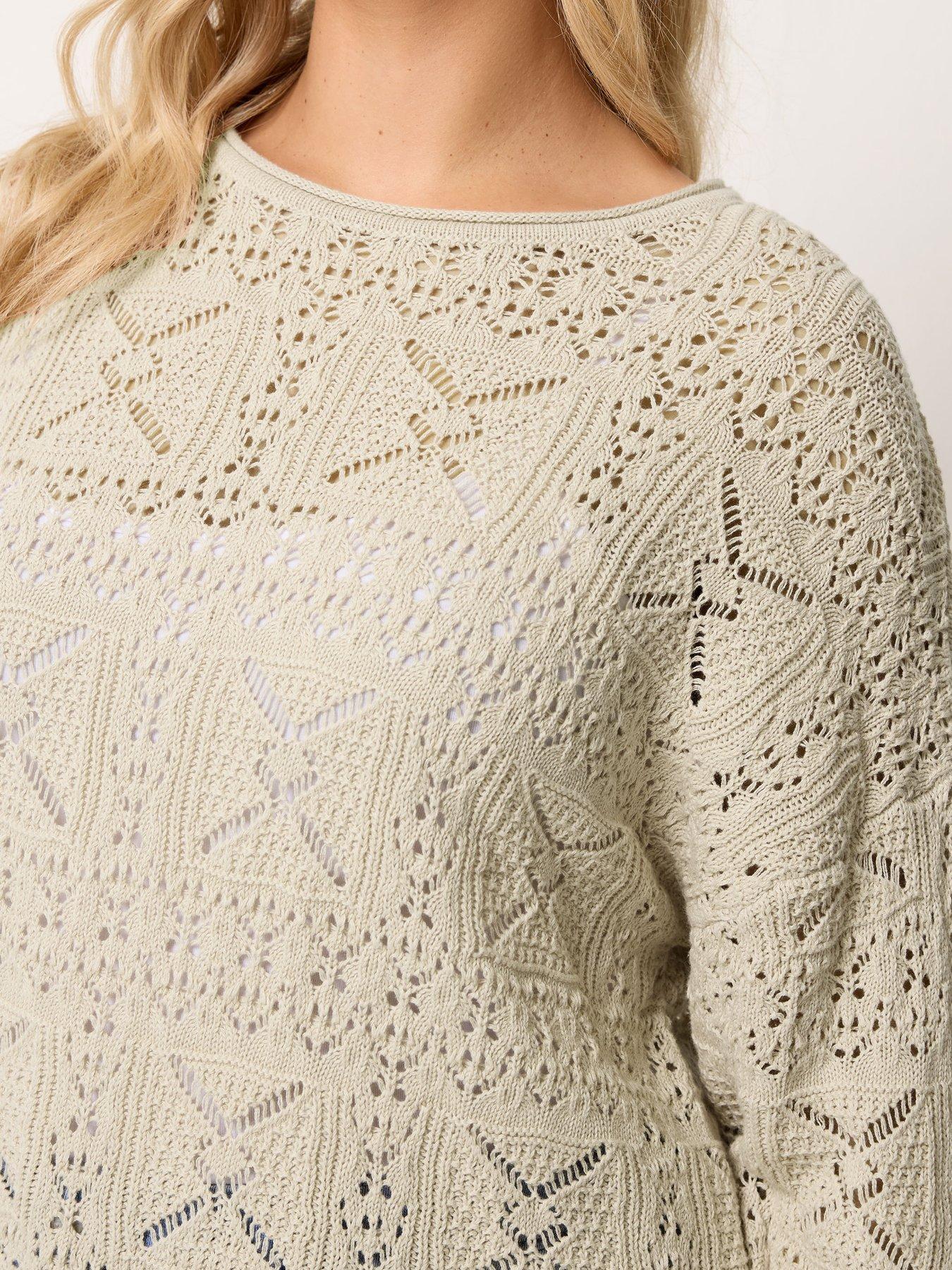 yours-curve-pointelle-stitch-jumper-creamoutfit
