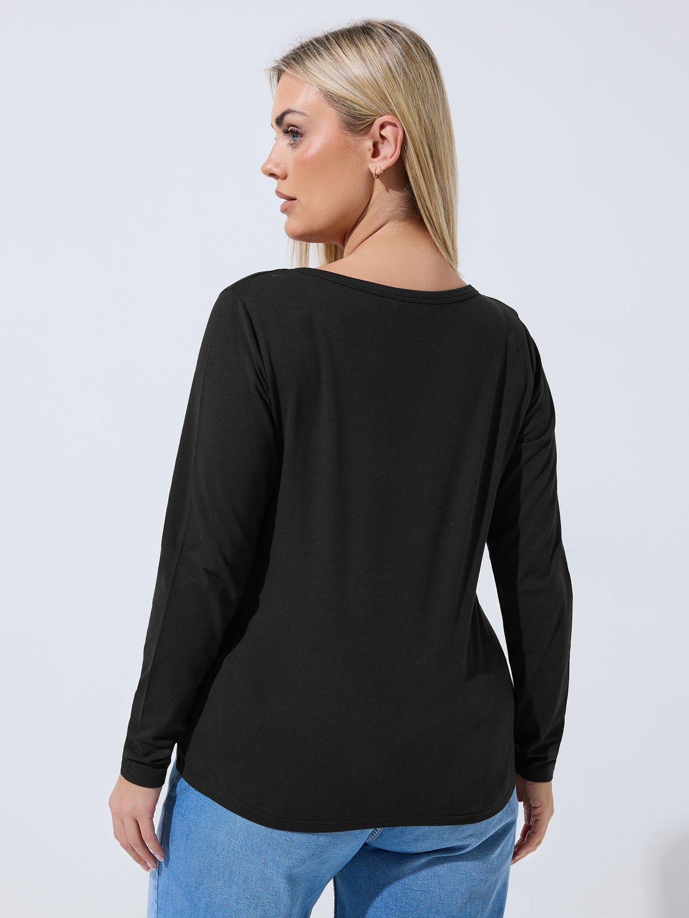 yours-curve-long-sleeve-top-blackstillFront