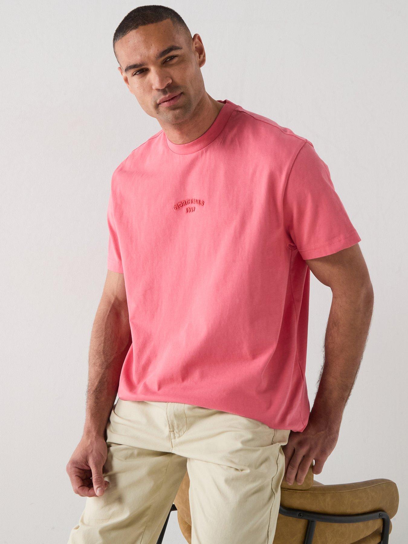 North Sails Washed Tonal Arch Logo T-Shirt - Red