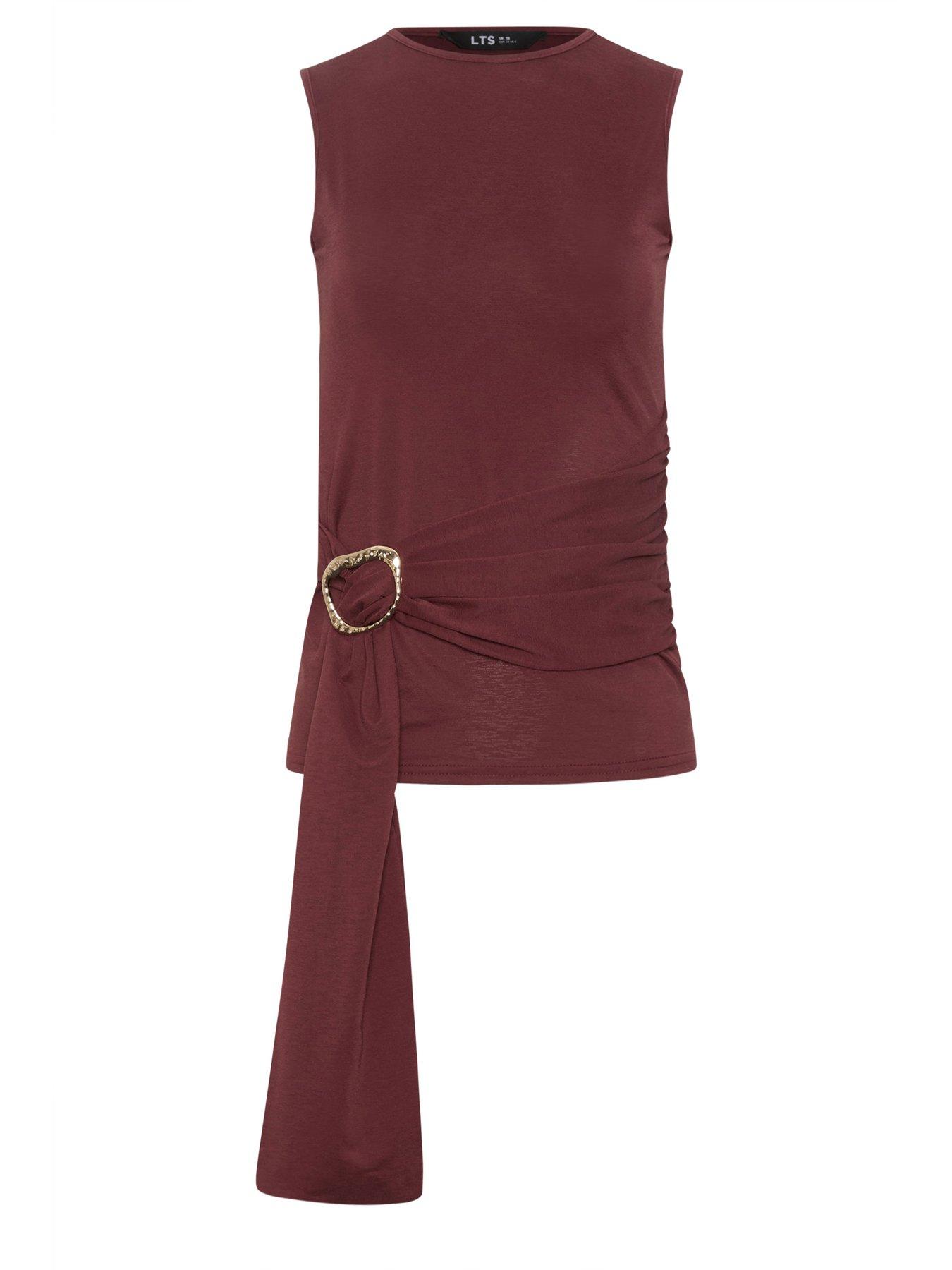 long-tall-sally-grown-on-sleeve-belted-top-blackdetail