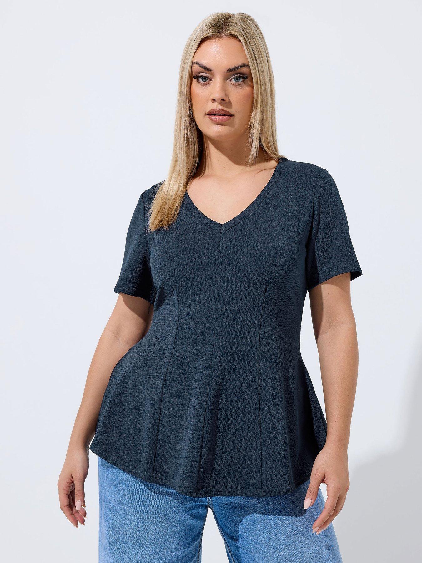 Image 1 of 4 of Yours Curve V Neck Corset Shaping Top