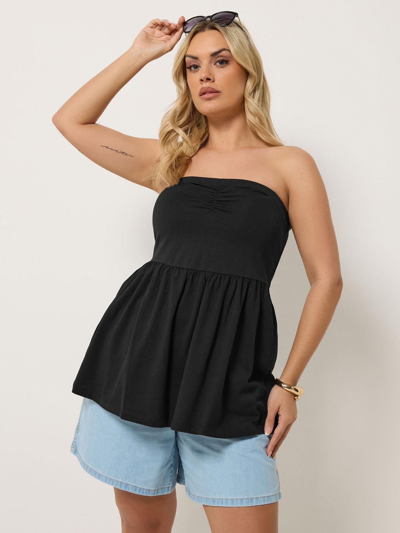 Yours Curve Peplum Tube Top