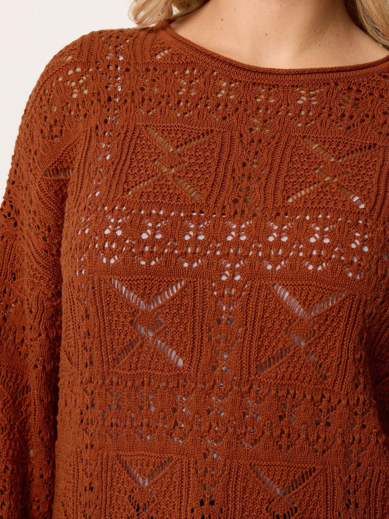 yours-curve-pointelle-stitch-jumper-burnt-orangeoutfit