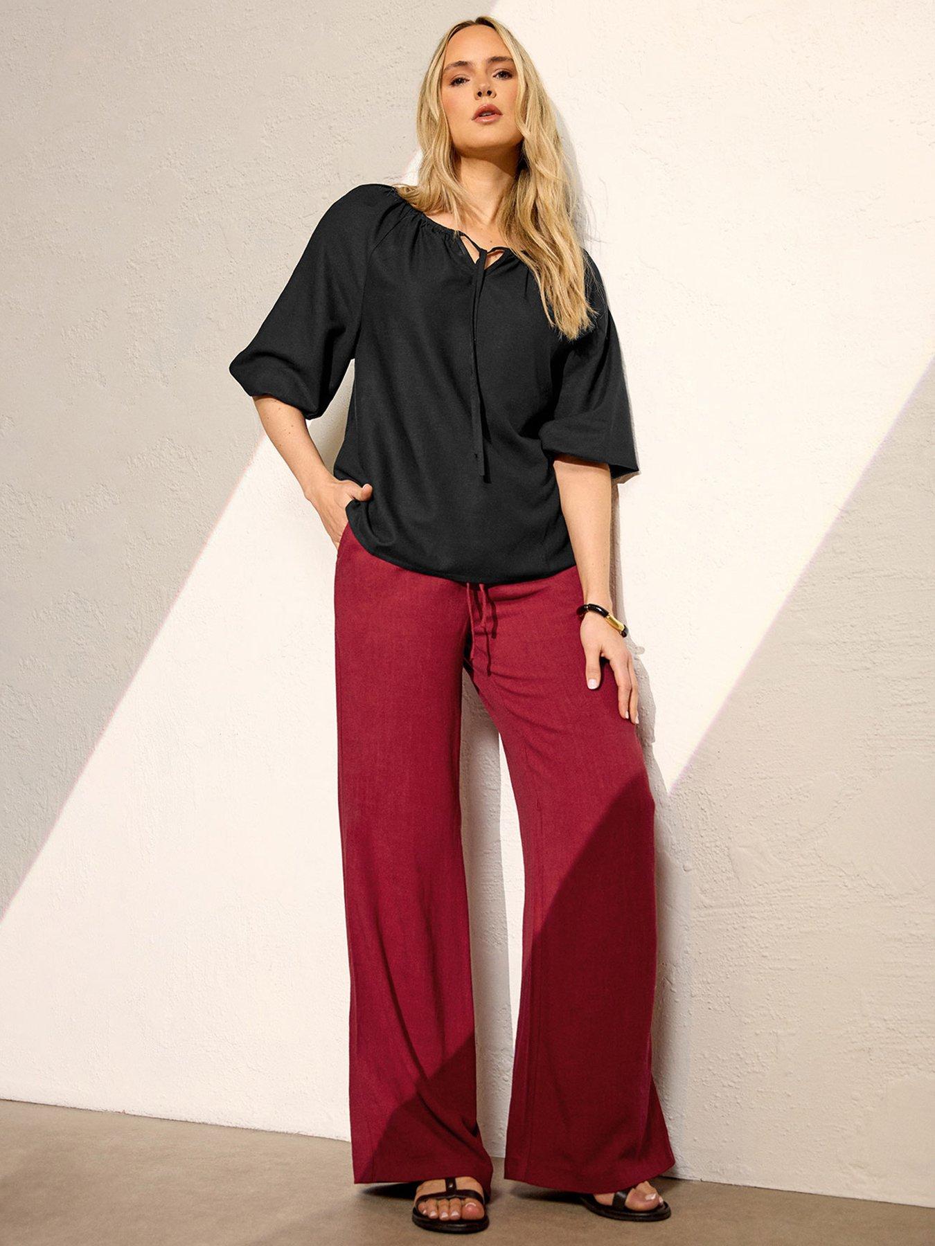 Long Tall Sally Gypsy Linen Top - Black