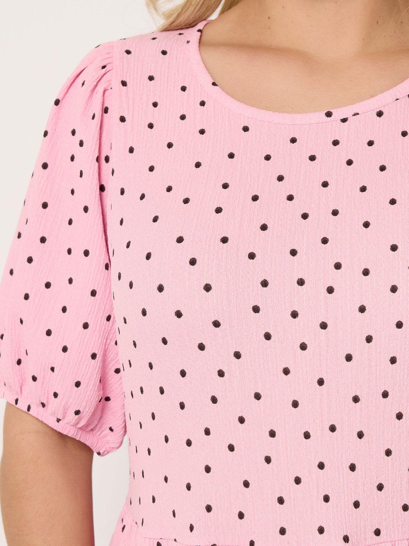 Image 4 of 5 of Yours Curve Puff Sleeve Tiered Dress