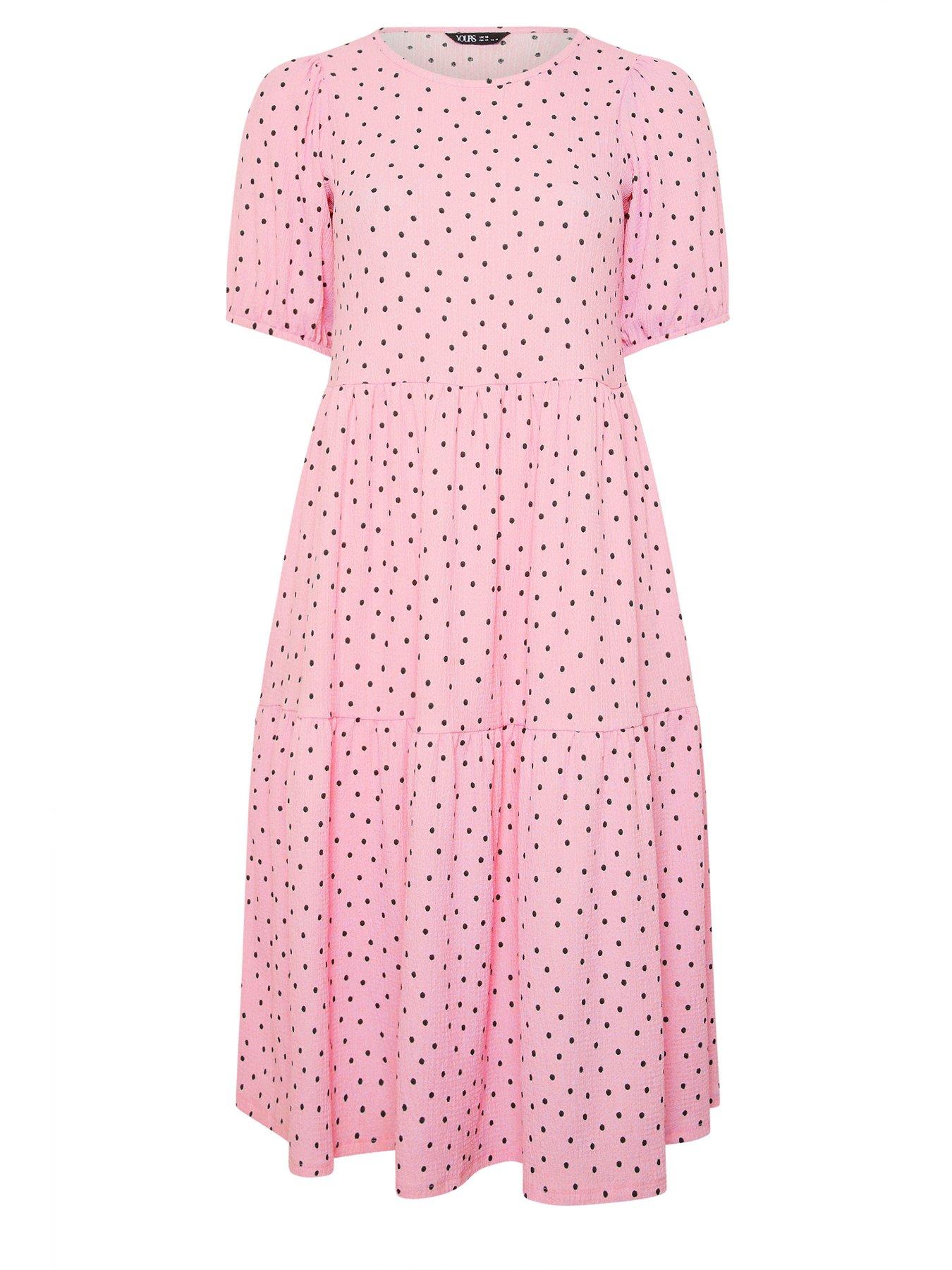 Image 5 of 5 of Yours Curve Puff Sleeve Tiered Dress