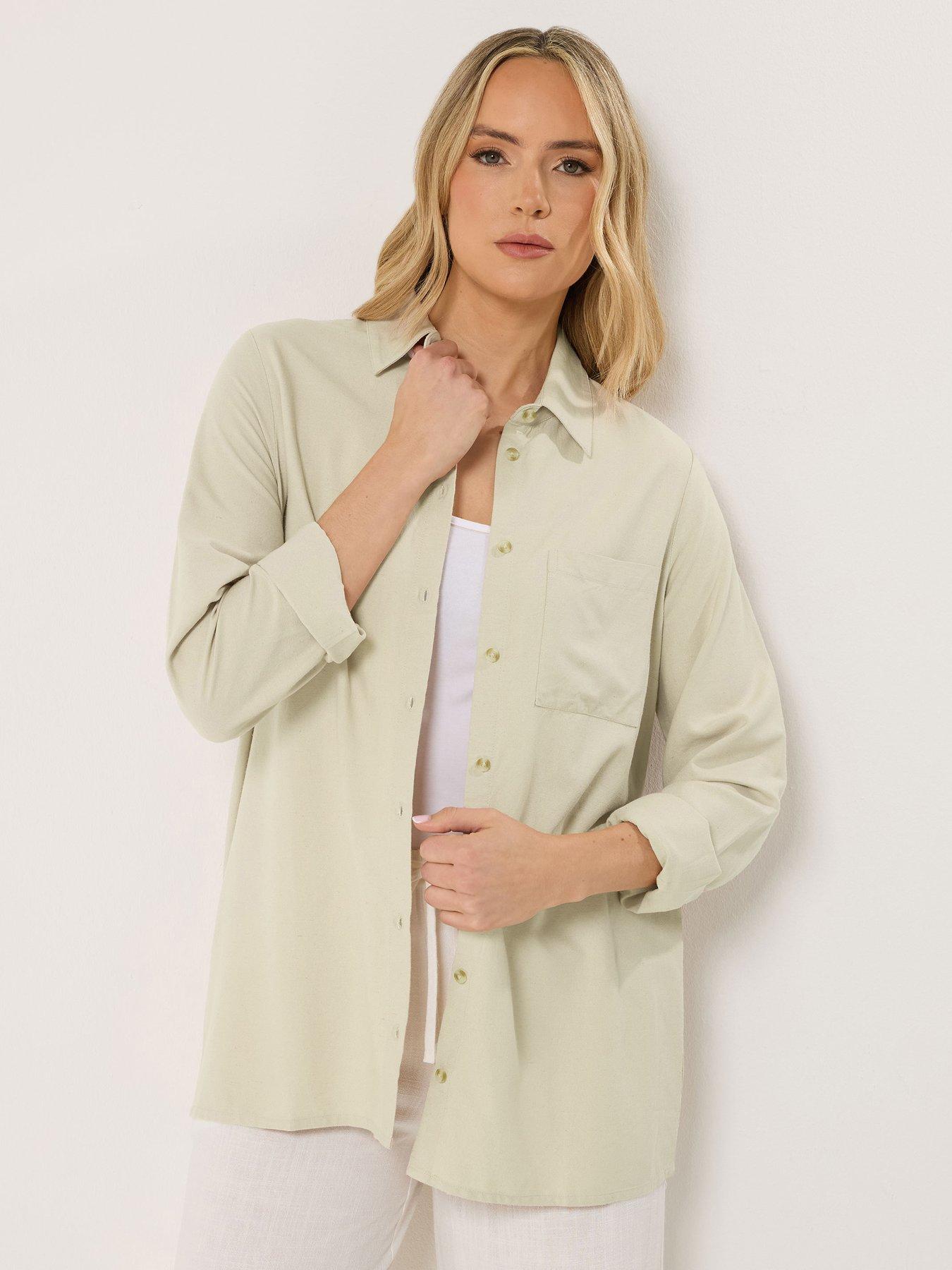 Long Tall Sally Sleeve Shirt - Natural Brown