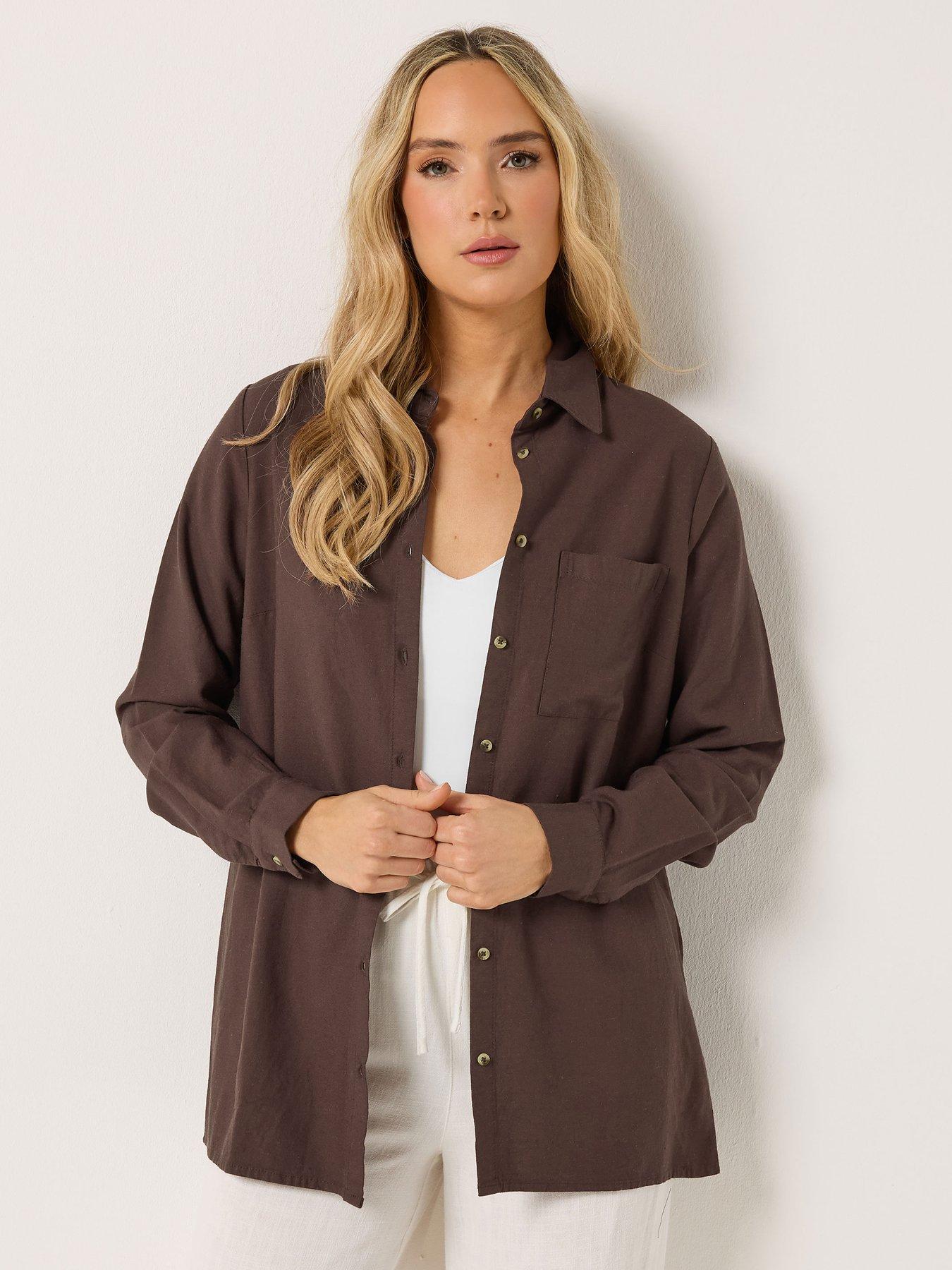 Long Tall Sally Sleeve Shirt - Chocolate