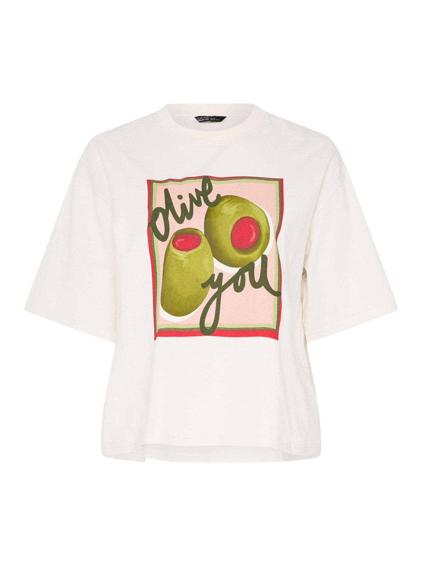 Image 5 of 5 of Yours Curve Slogan T-shirt
