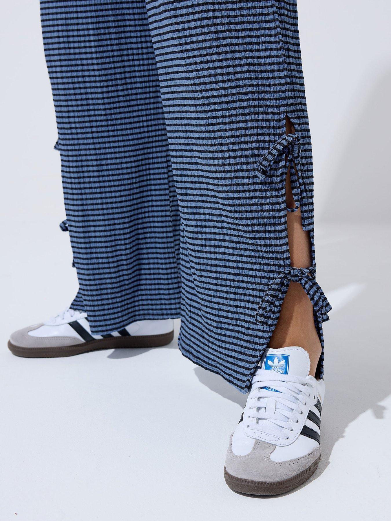 Image 4 of 5 of Yours Curve Gingham Tie Hem Trouser