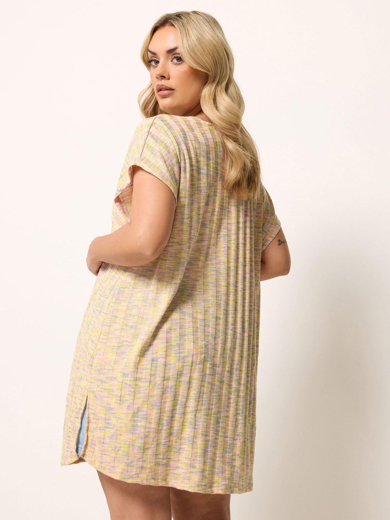 yours-curve-space-dyed-rib-cardigan-blackstillFront