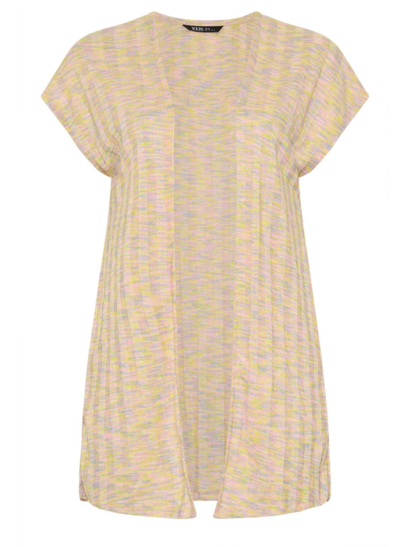 yours-curve-space-dyed-rib-cardigan-blackdetail