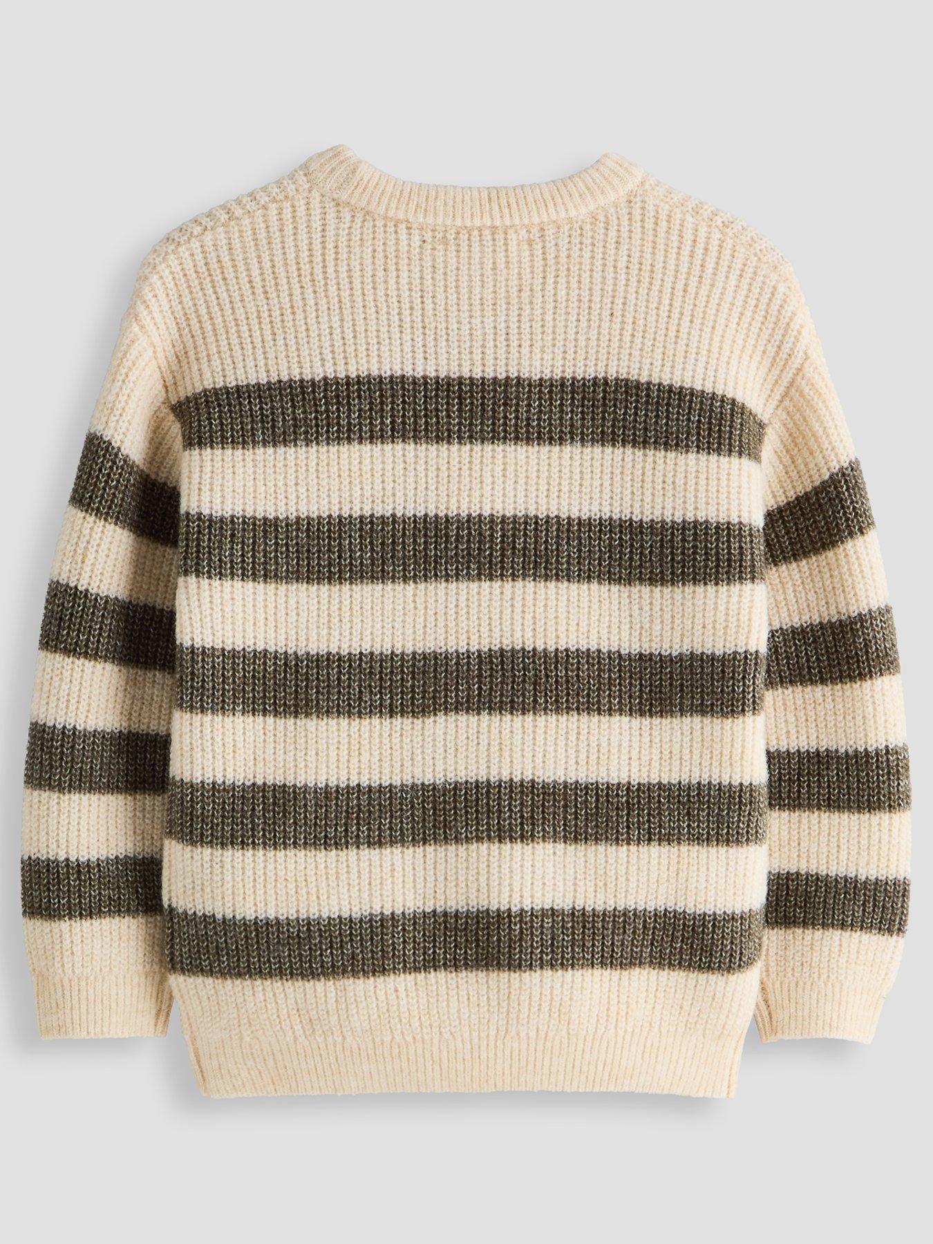 Image 2 of 5 of The Very Collection Boys Embroidered Stripe Knitted Jumper&nbsp;(0-3 months - 18-24 months) - Multi