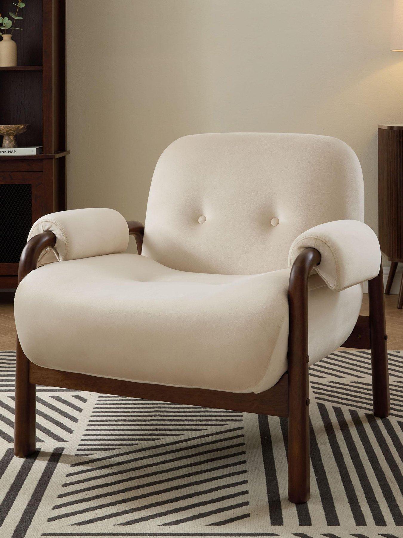 Dusk Tabby Accent Chair - Ecru