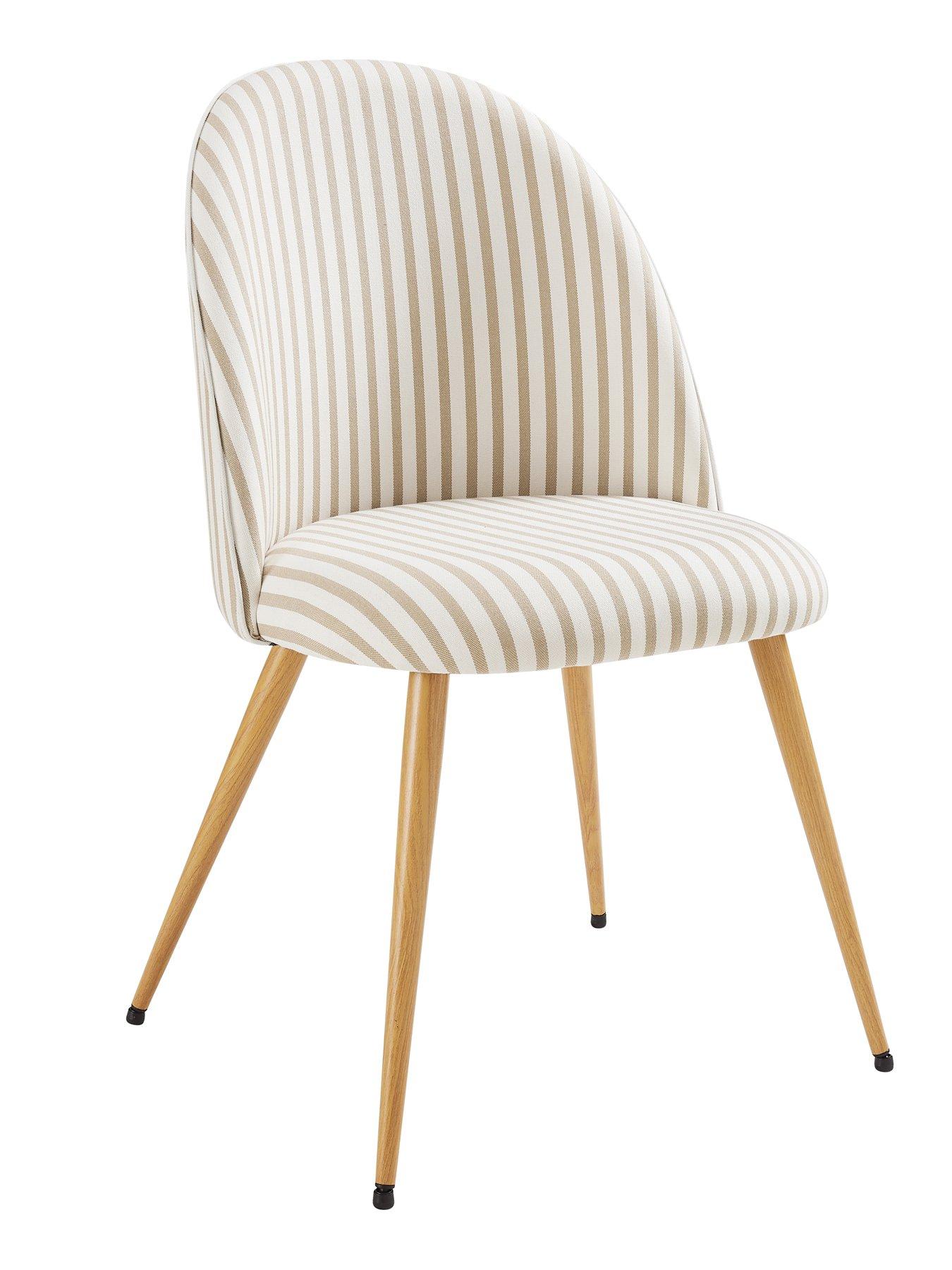Image 3 of 7 of Dusk Iris Set Of 2 Dining Chairs - Natural Stripe