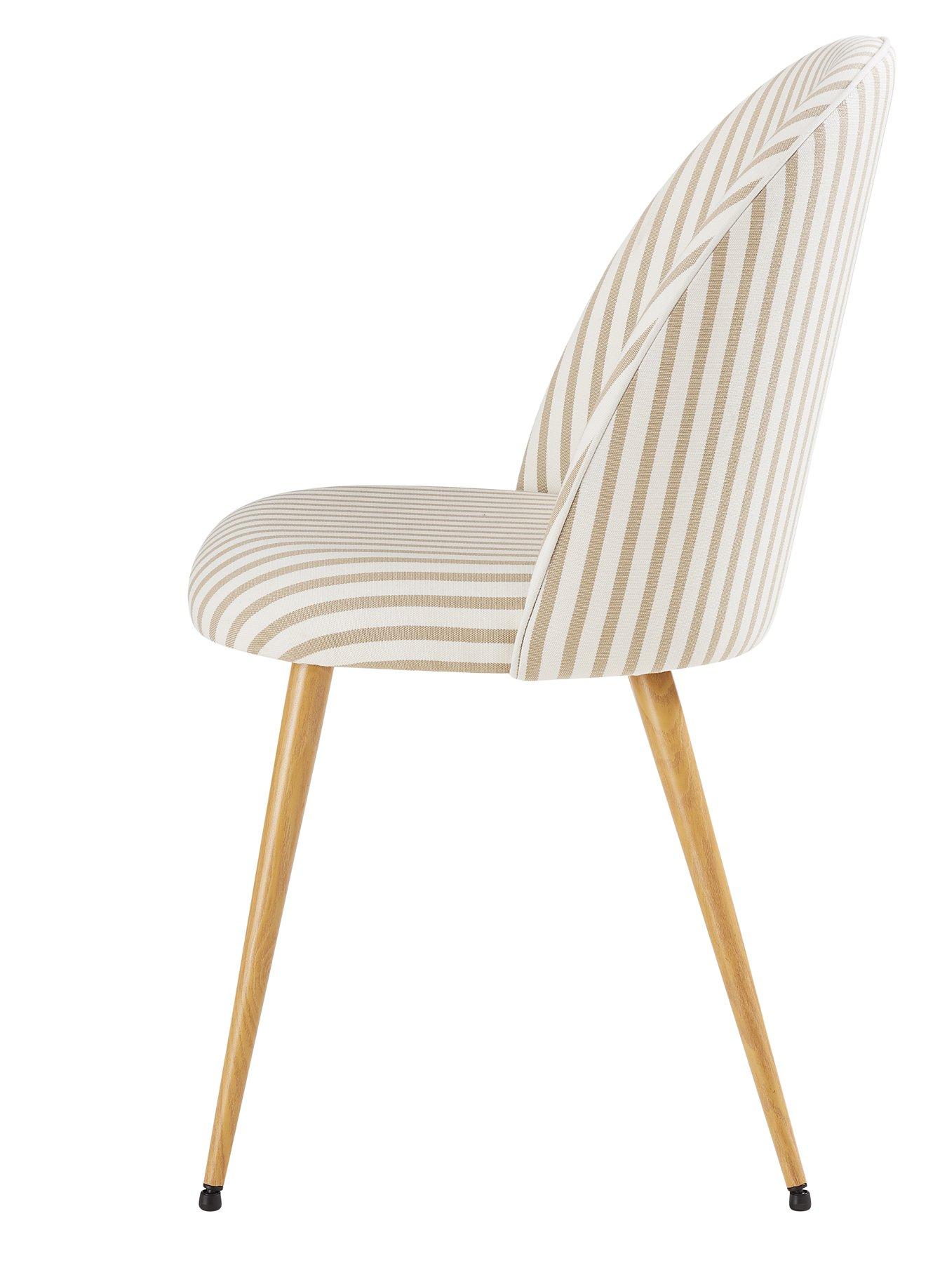 Image 4 of 7 of Dusk Iris Set Of 2 Dining Chairs - Natural Stripe