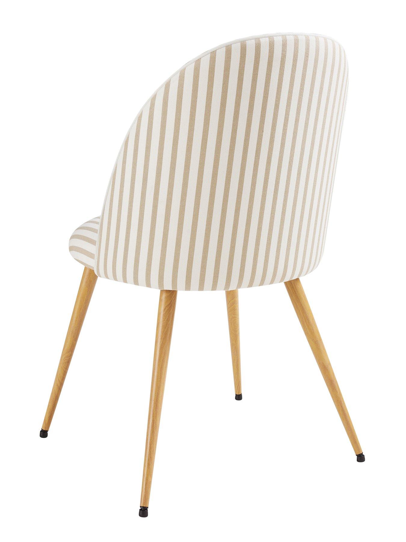 Image 5 of 7 of Dusk Iris Set Of 2 Dining Chairs - Natural Stripe
