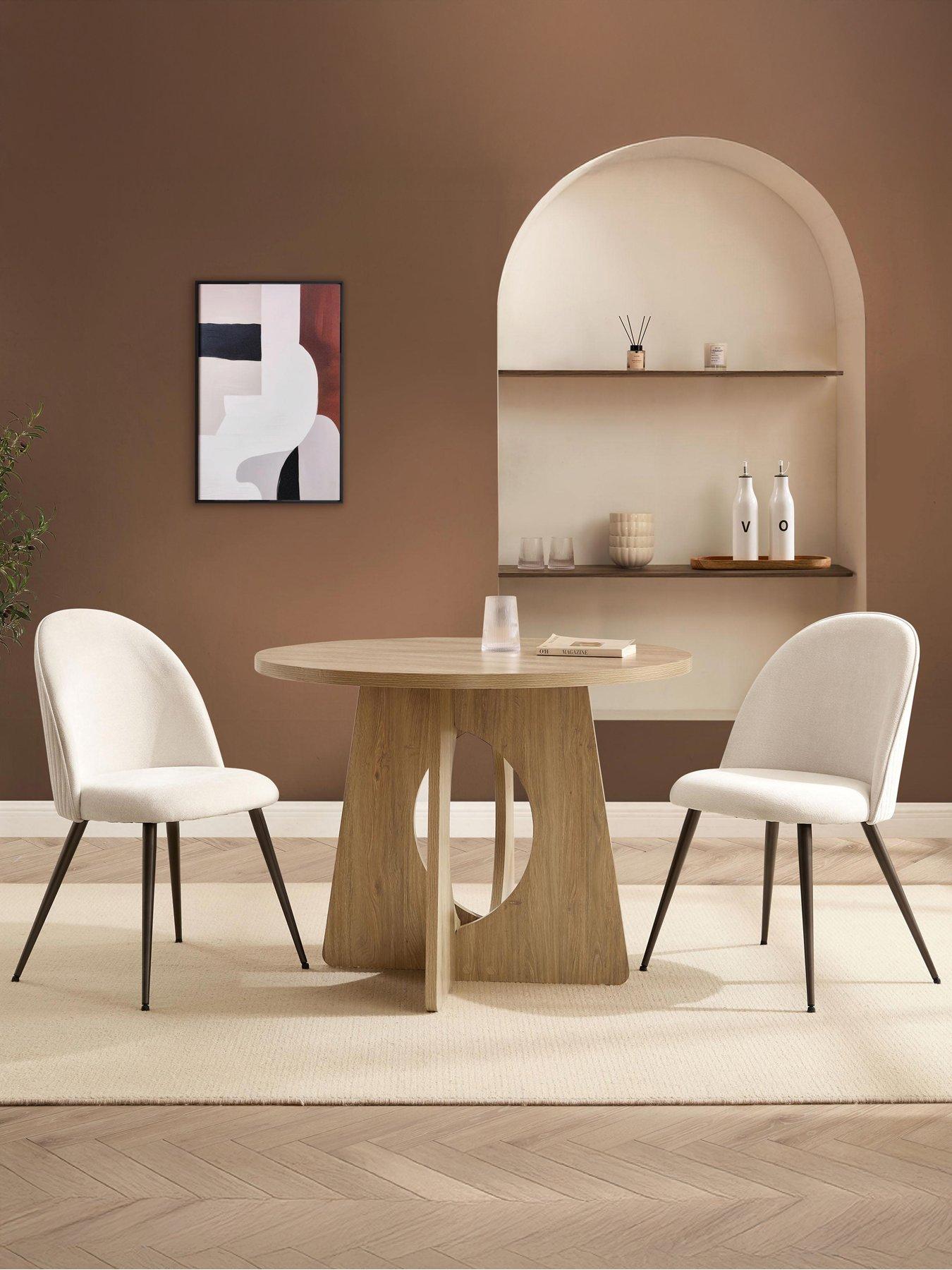 Dusk Lucy 4 Seater Dining Table - Light Wood
