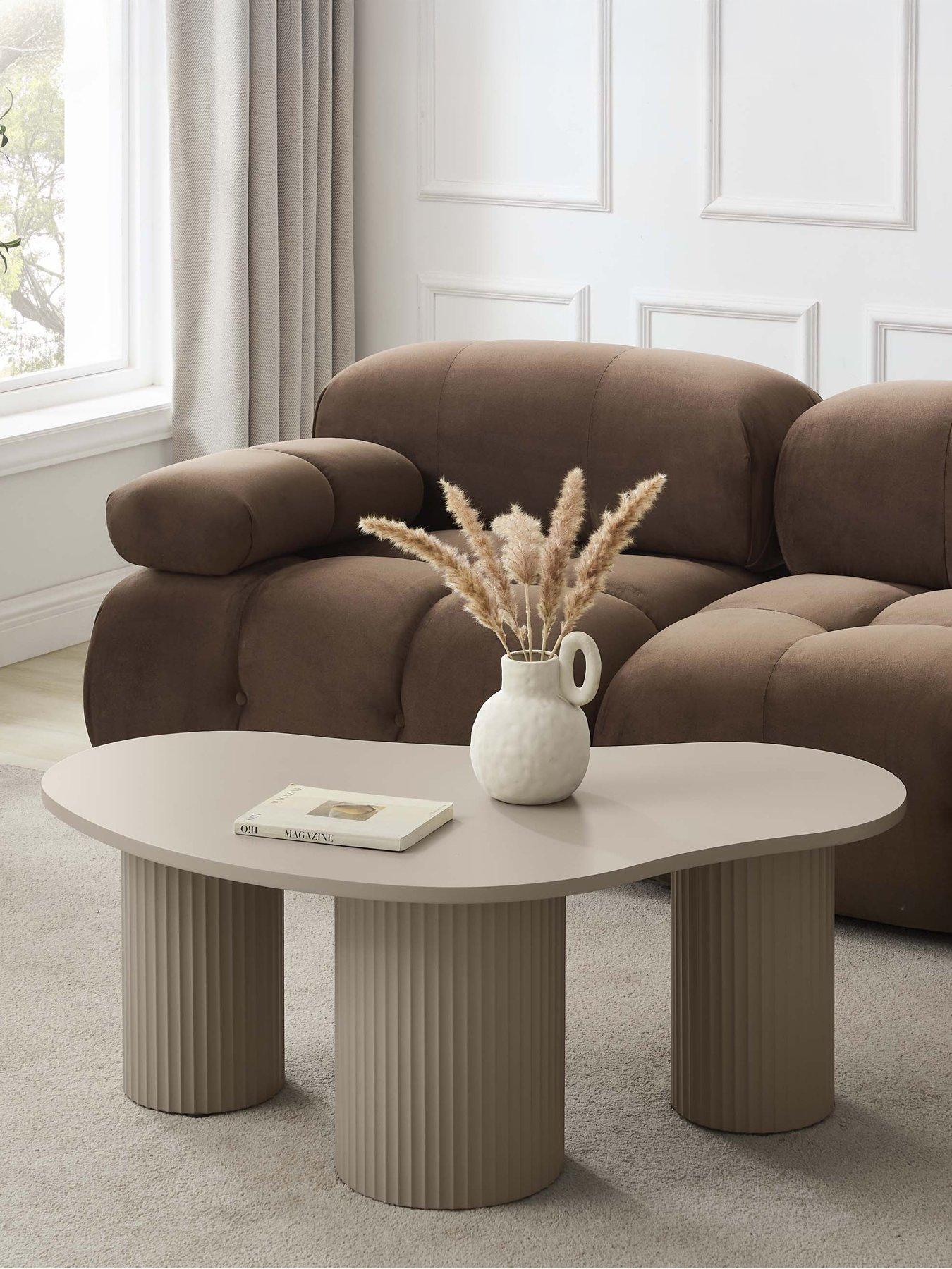 Dusk Evie Irregular Coffee Table - Taupe