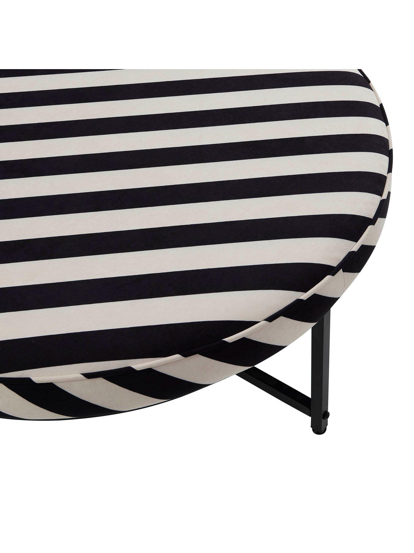dusk-northwich-black-metal-frame-pouffe-mono-stripeoutfit